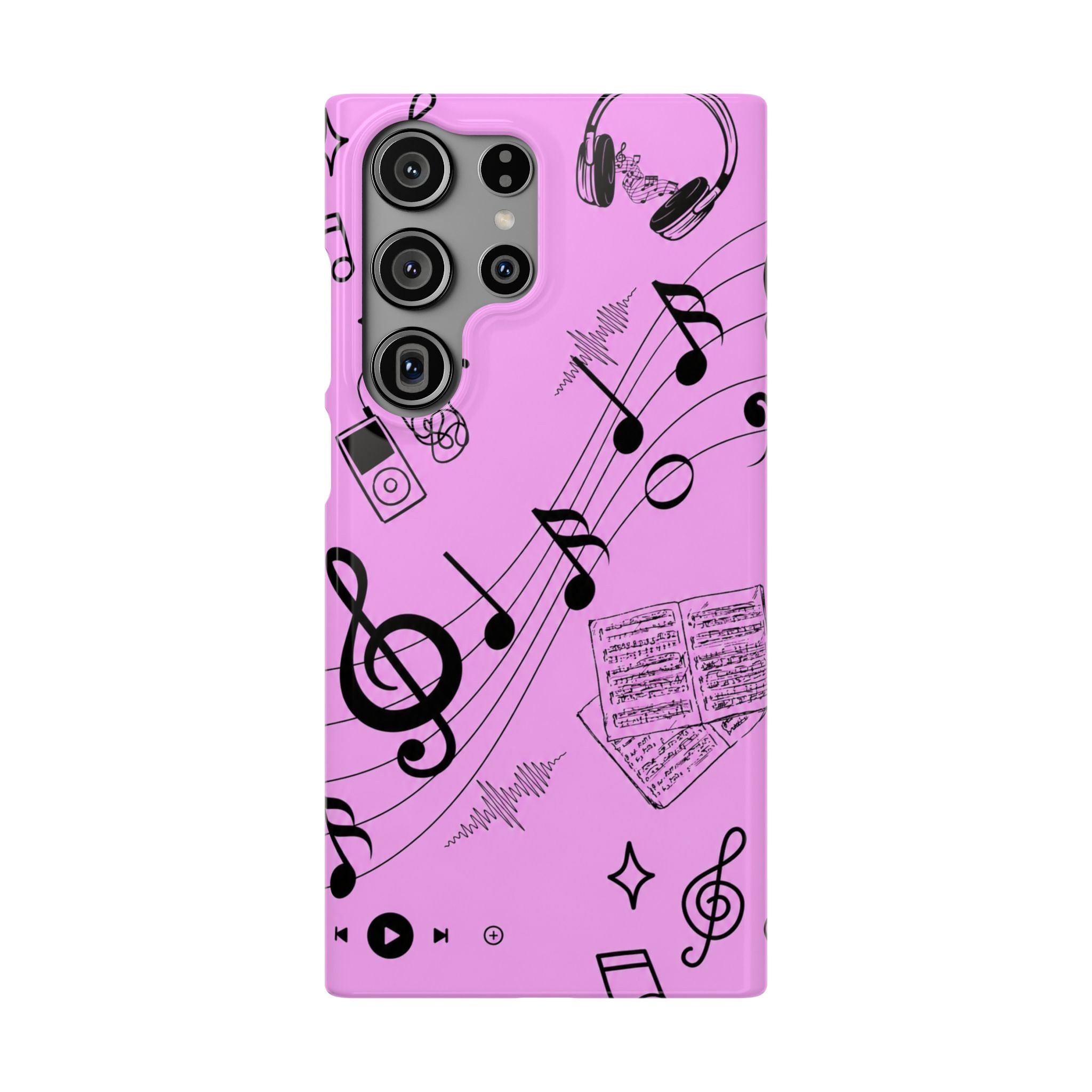 Pink Music Notes Phone Case