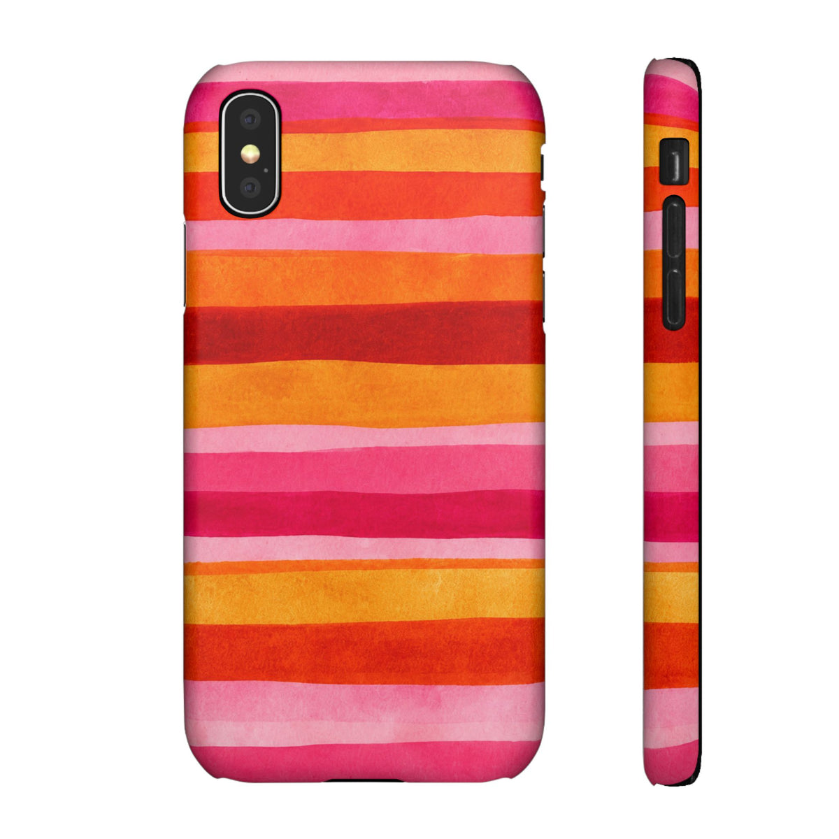 Pink Sunset Watercolor Stripes