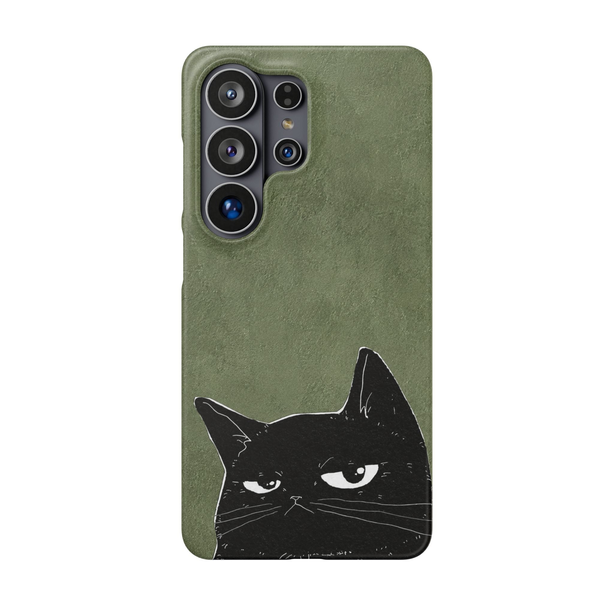 Grumpy Black Cat Phone Case