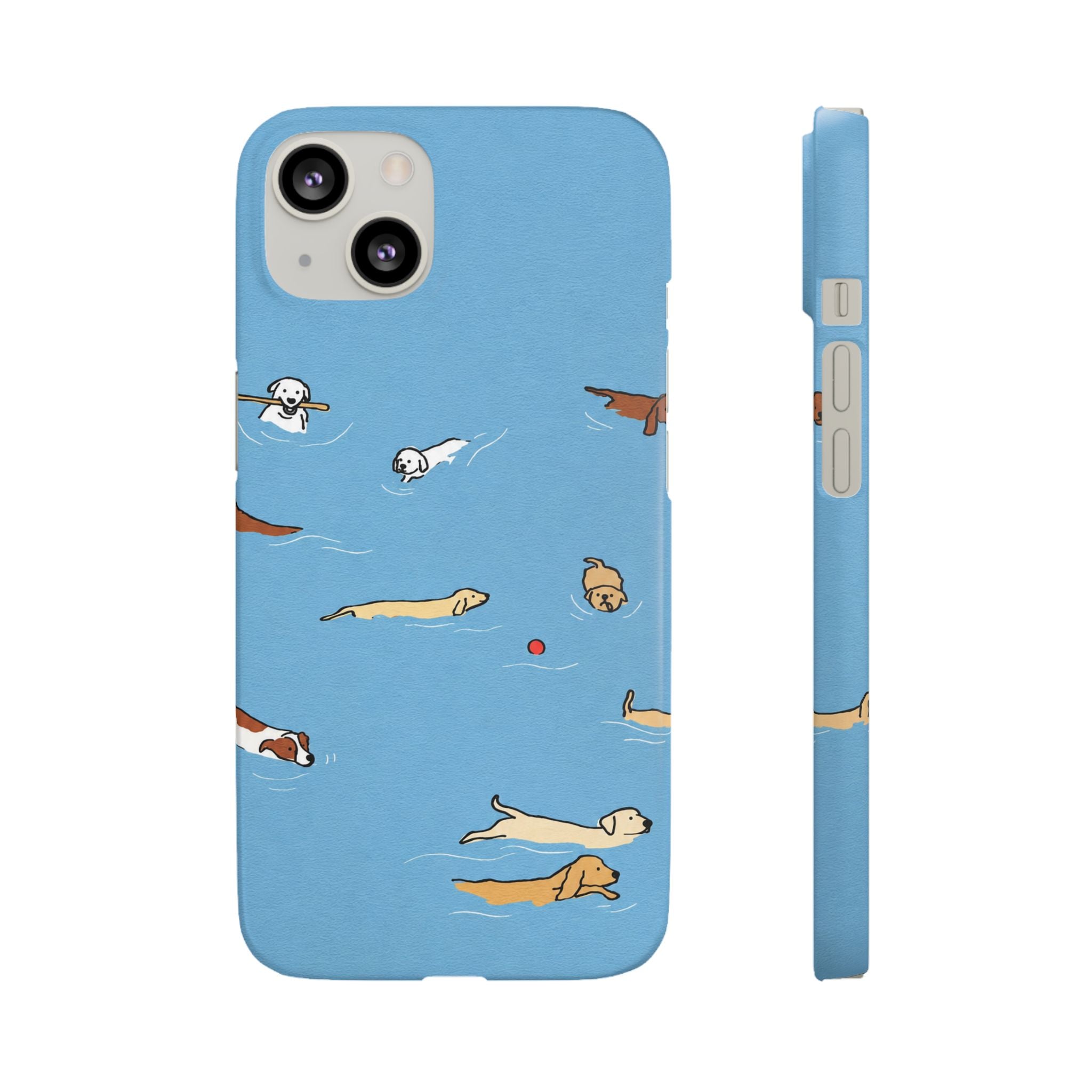 Swimming Dogs Phone Case