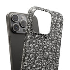 Black and White Skull Pattern Phone Case