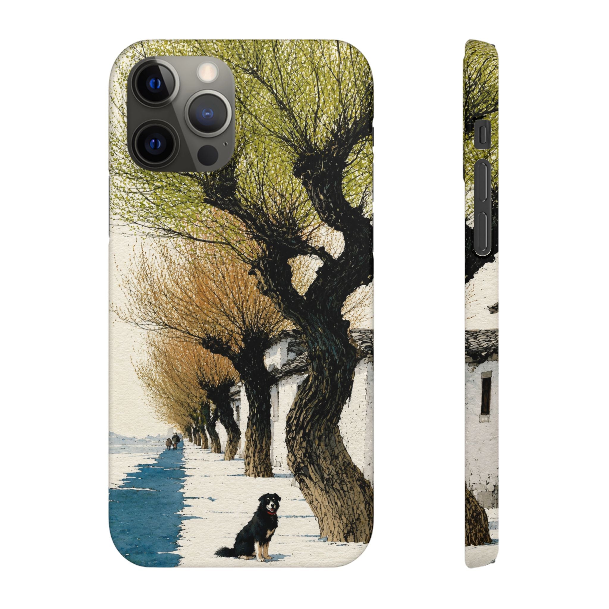 Serene Willow Landscape Phone Case