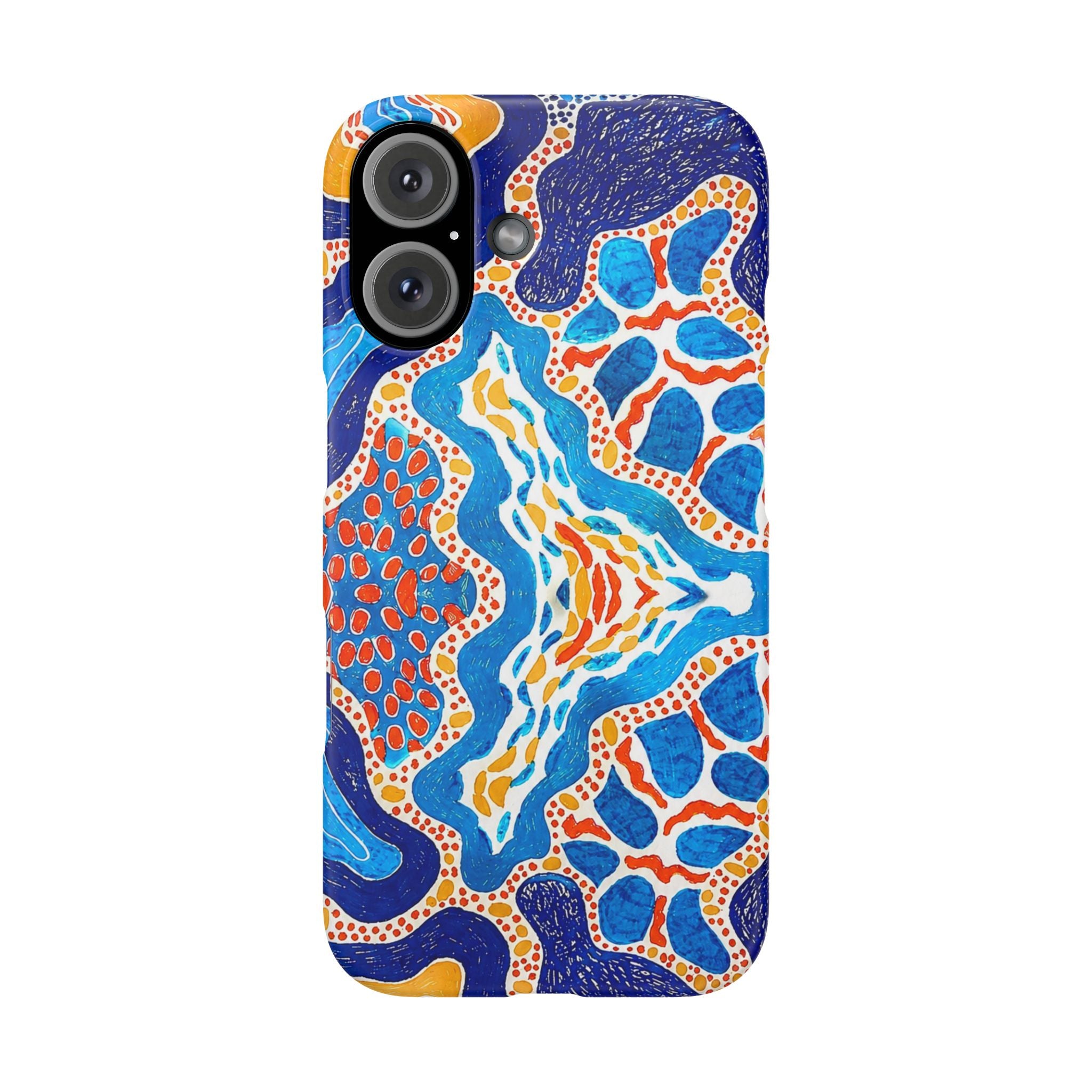 Abstract Blue Pattern Phone Case