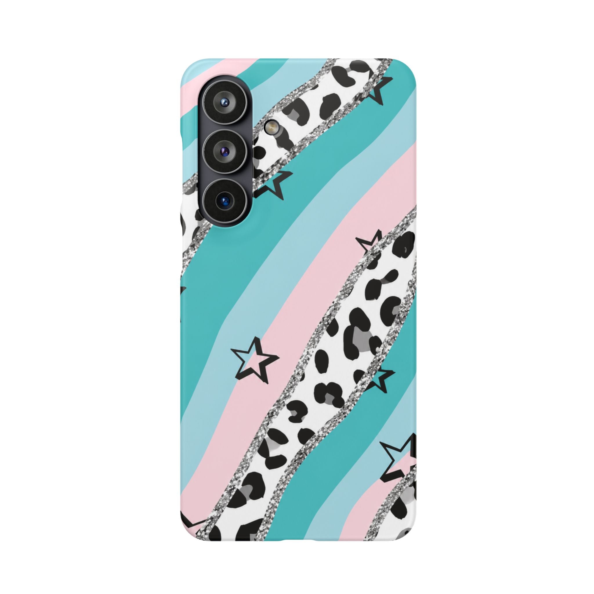 Pastel Leopard Print Glitter Phone Case