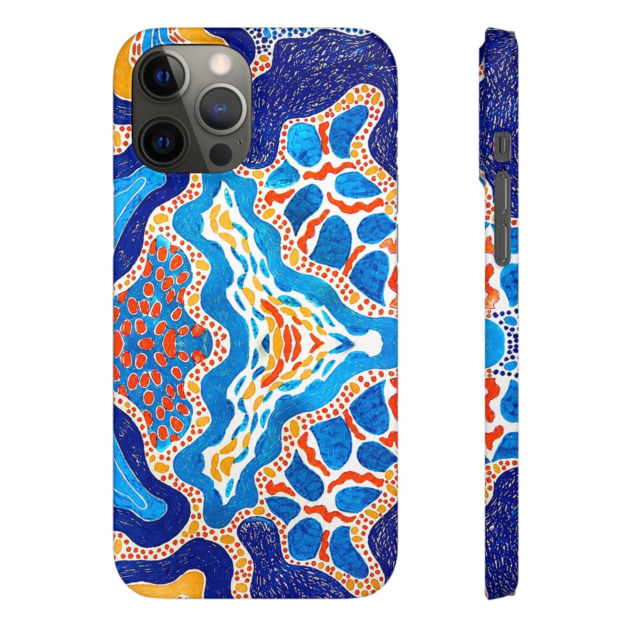 Abstract Blue Pattern Phone Case
