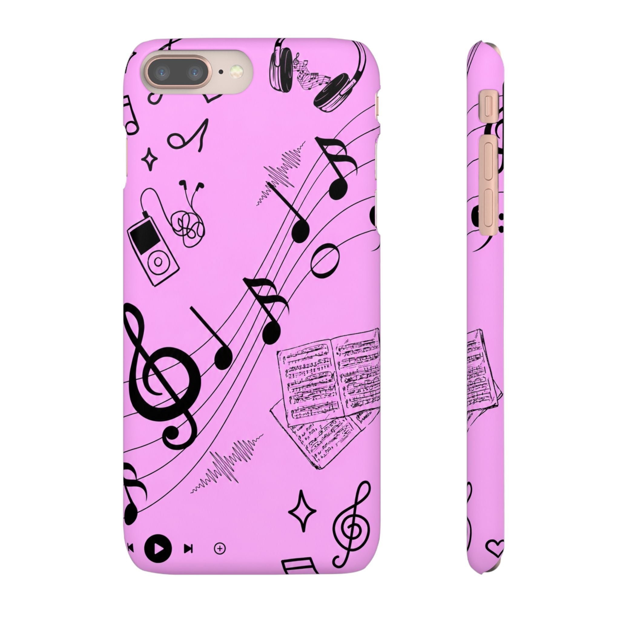 Pink Music Notes Phone Case