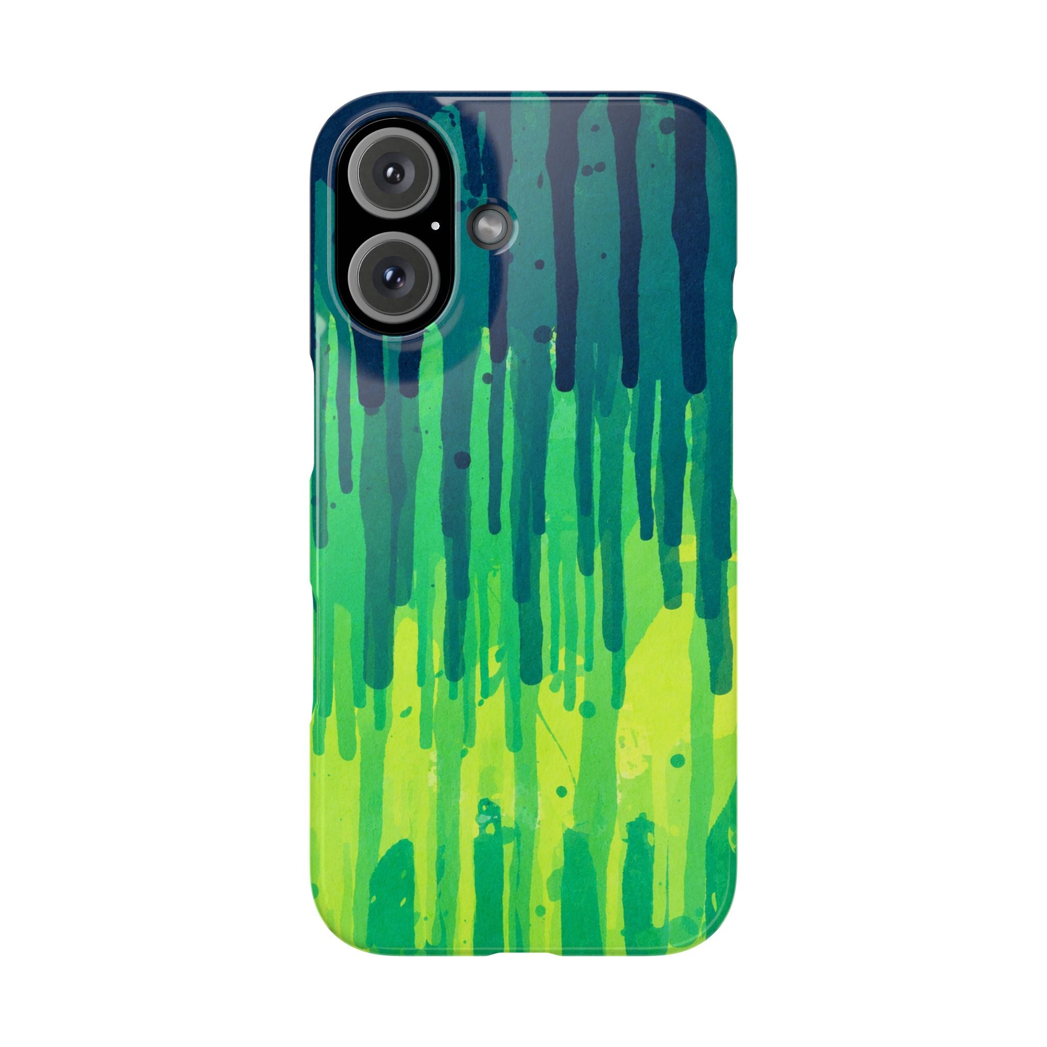 Liquid Emerald – Abstract Drip Phone Case