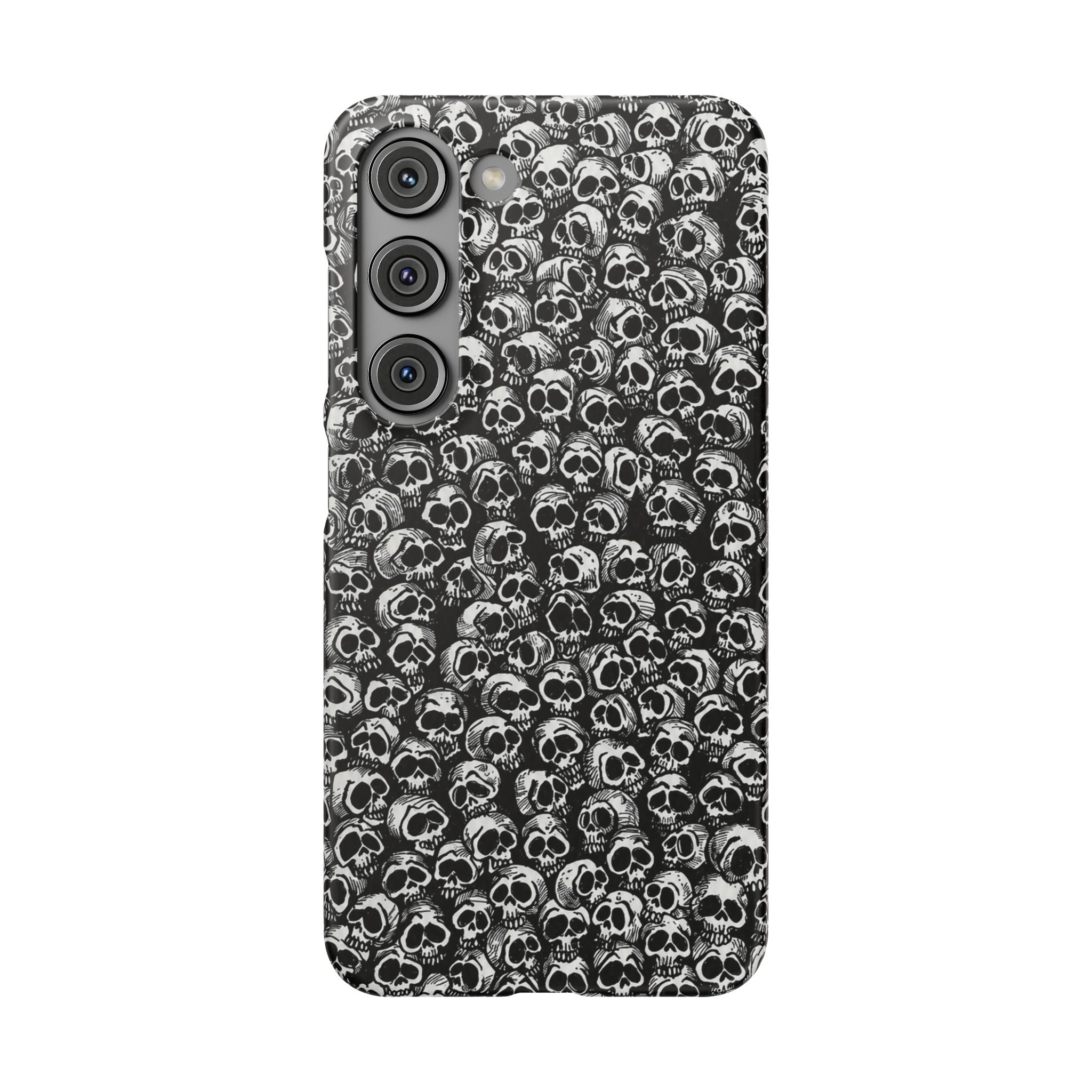 Black and White Skull Pattern Phone Case