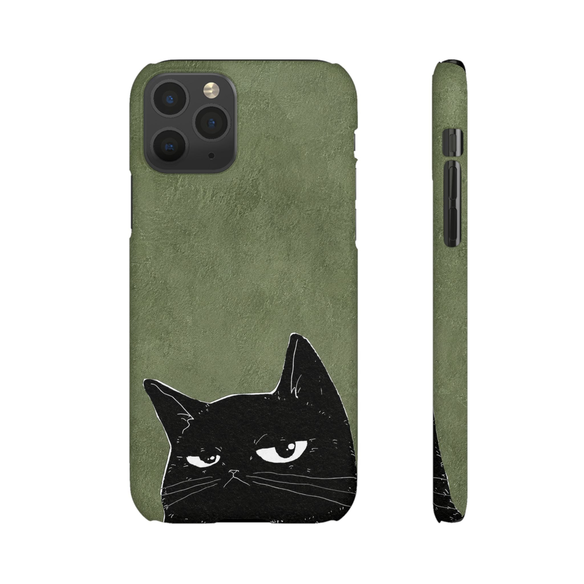 Grumpy Black Cat Phone Case
