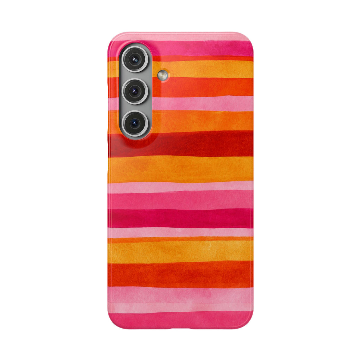 Pink Sunset Watercolor Stripes