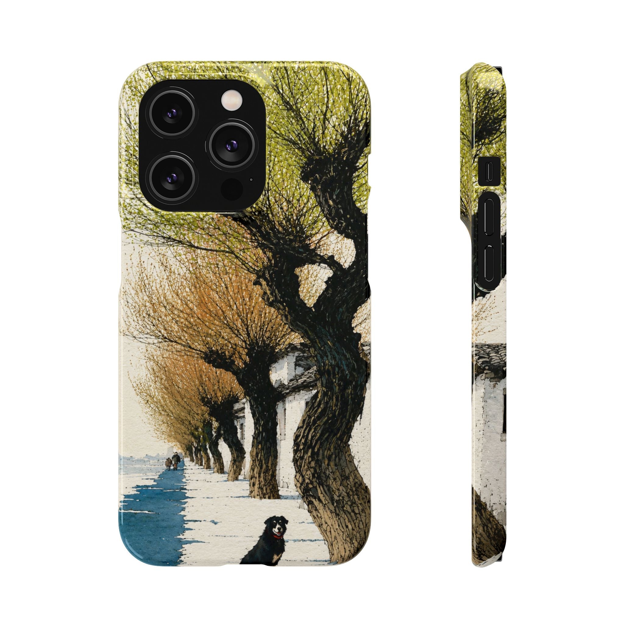 Serene Willow Landscape Phone Case