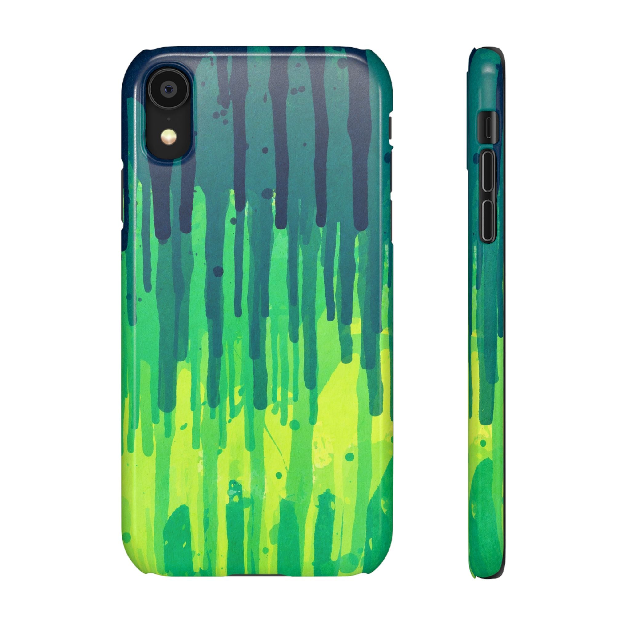 Liquid Emerald – Abstract Drip Phone Case