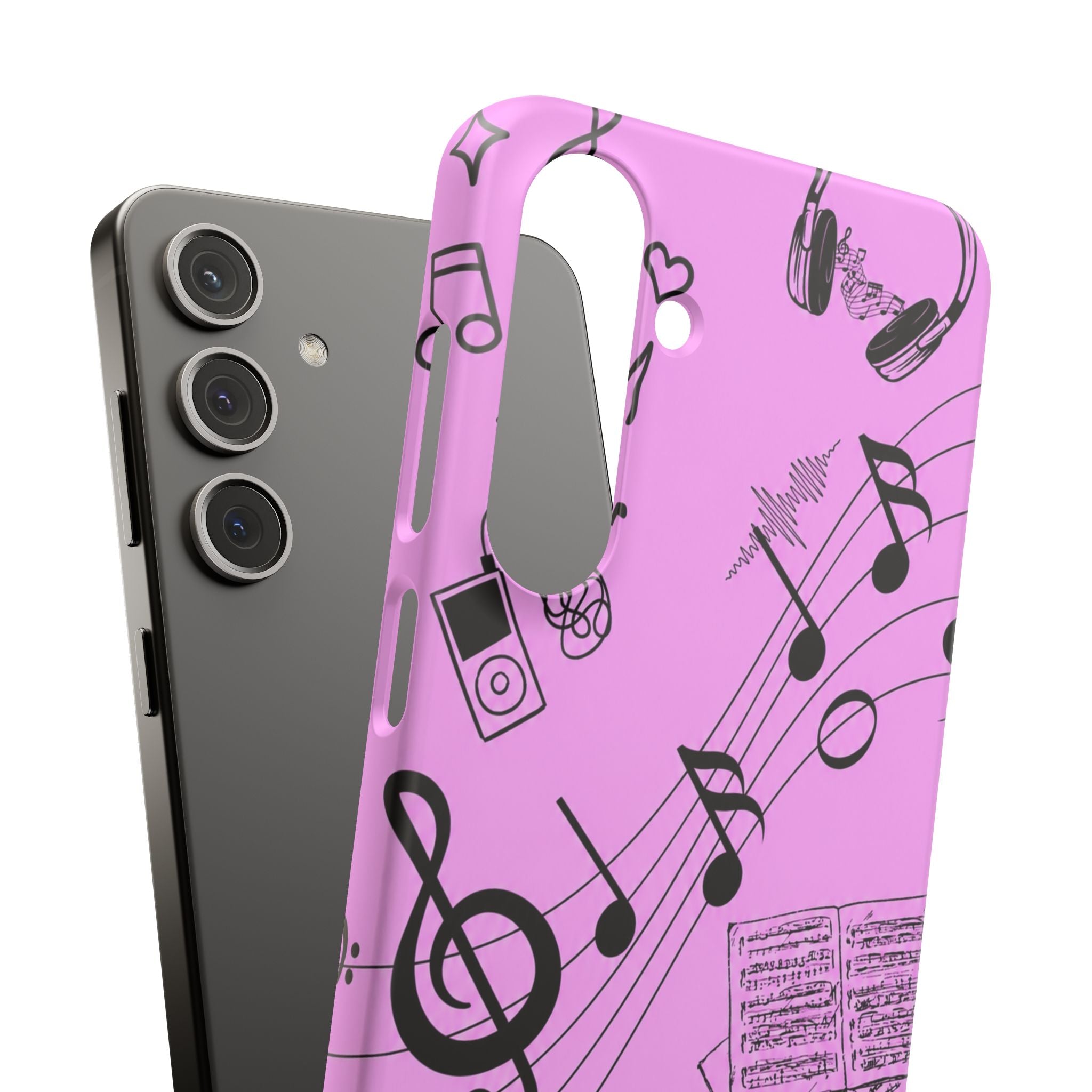 Pink Music Notes Phone Case