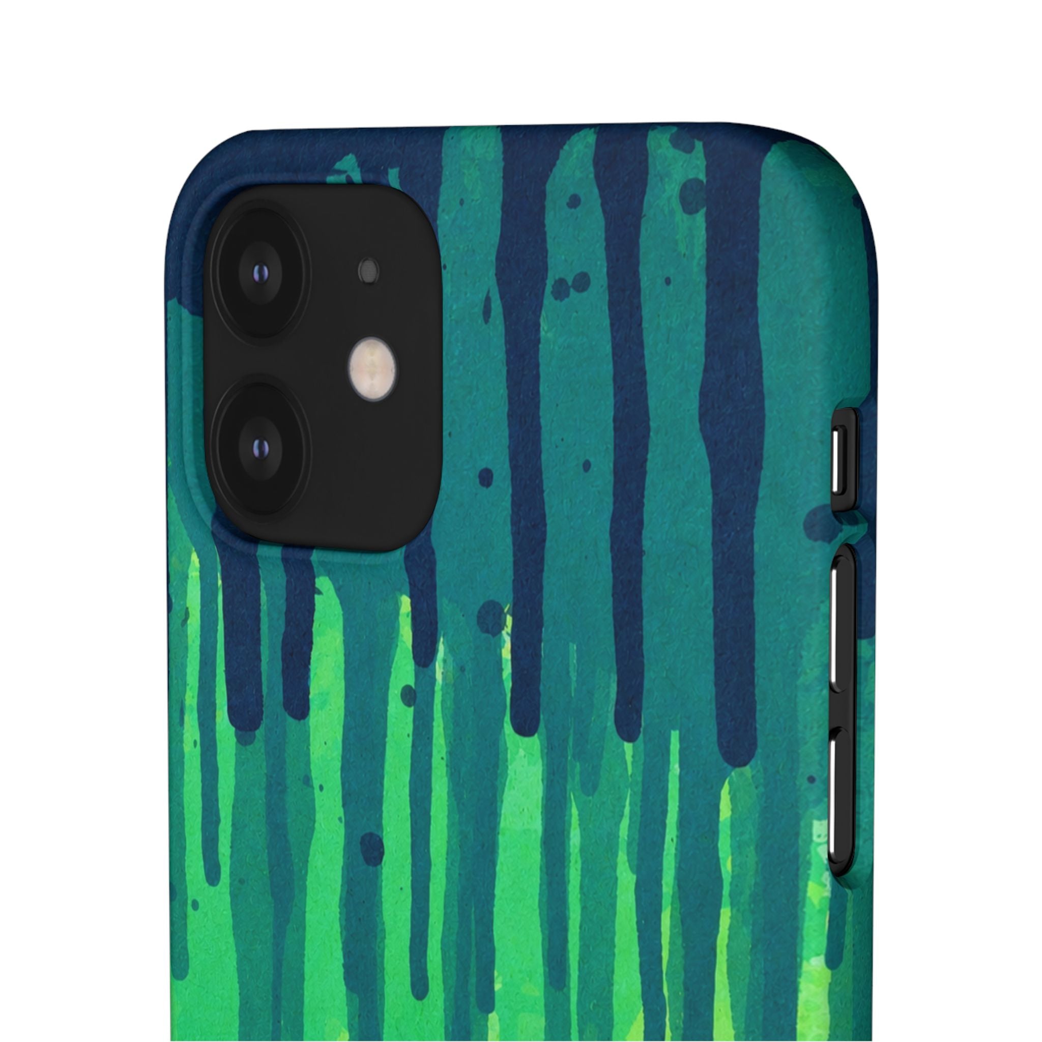 Liquid Emerald – Abstract Drip Phone Case