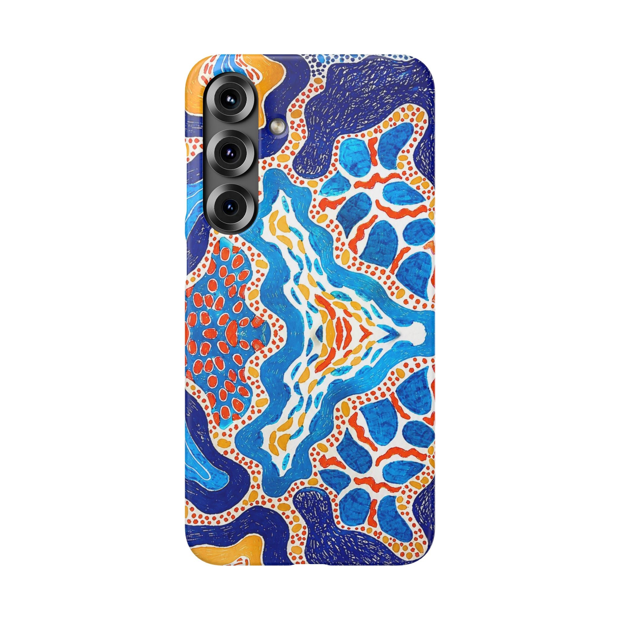 Abstract Blue Pattern Phone Case