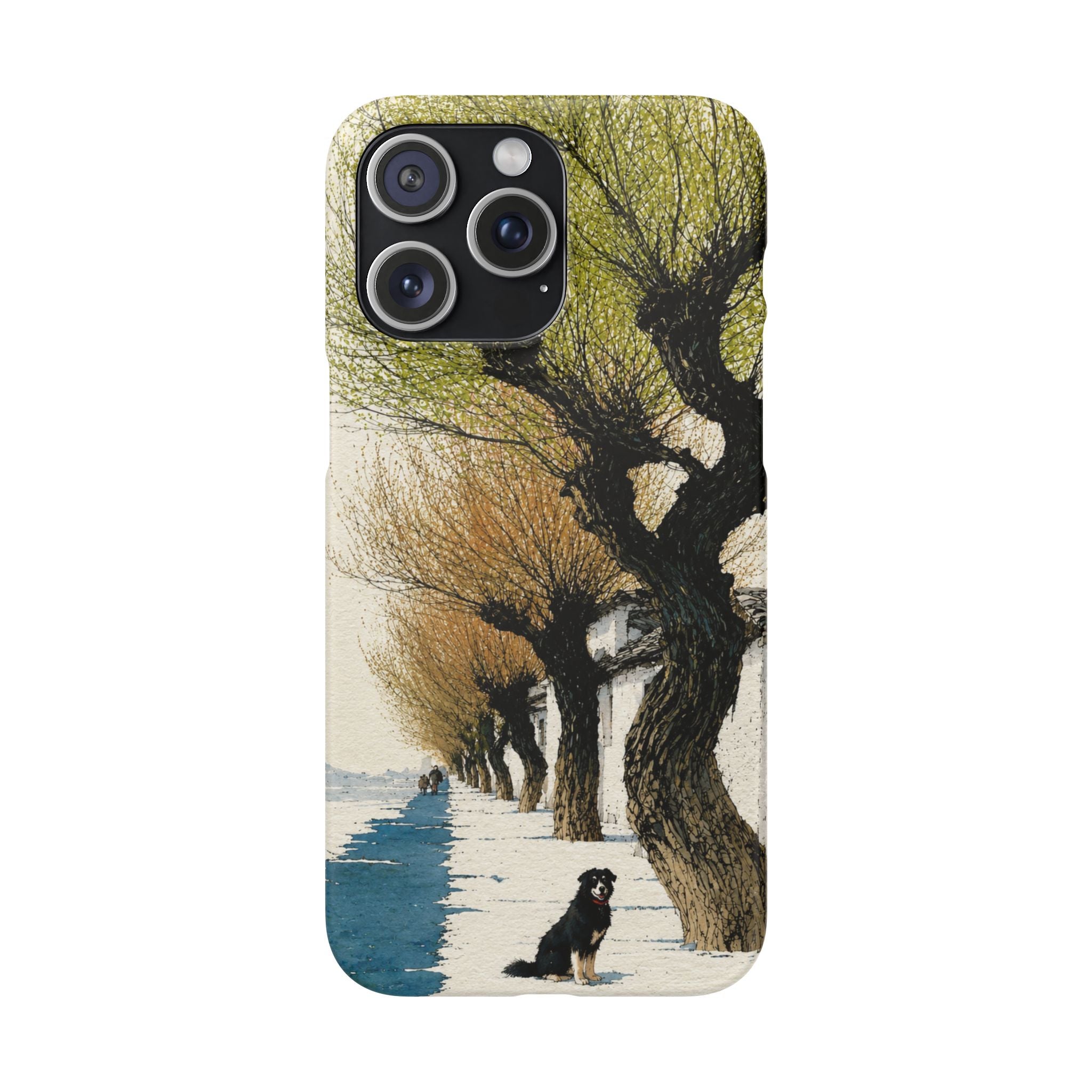 Serene Willow Landscape Phone Case