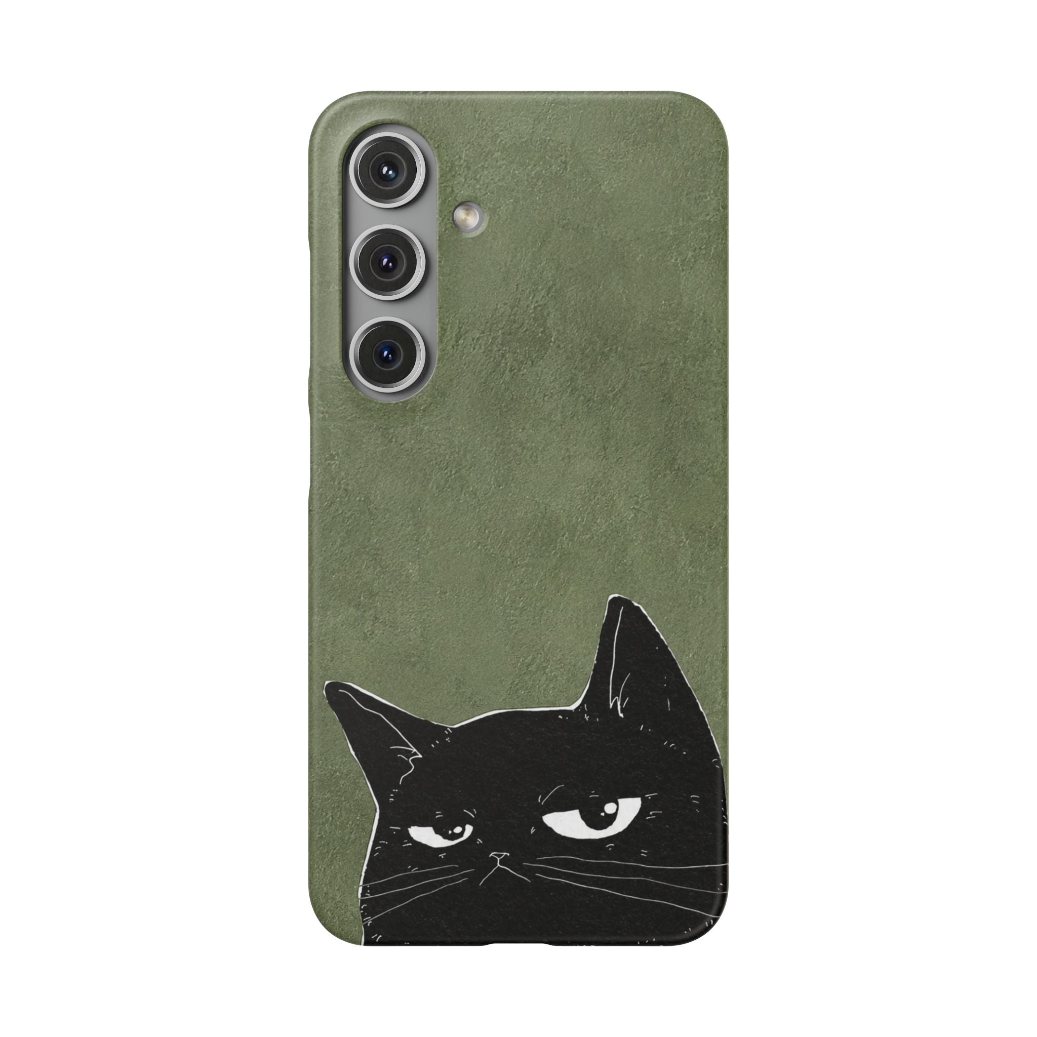 Grumpy Black Cat Phone Case