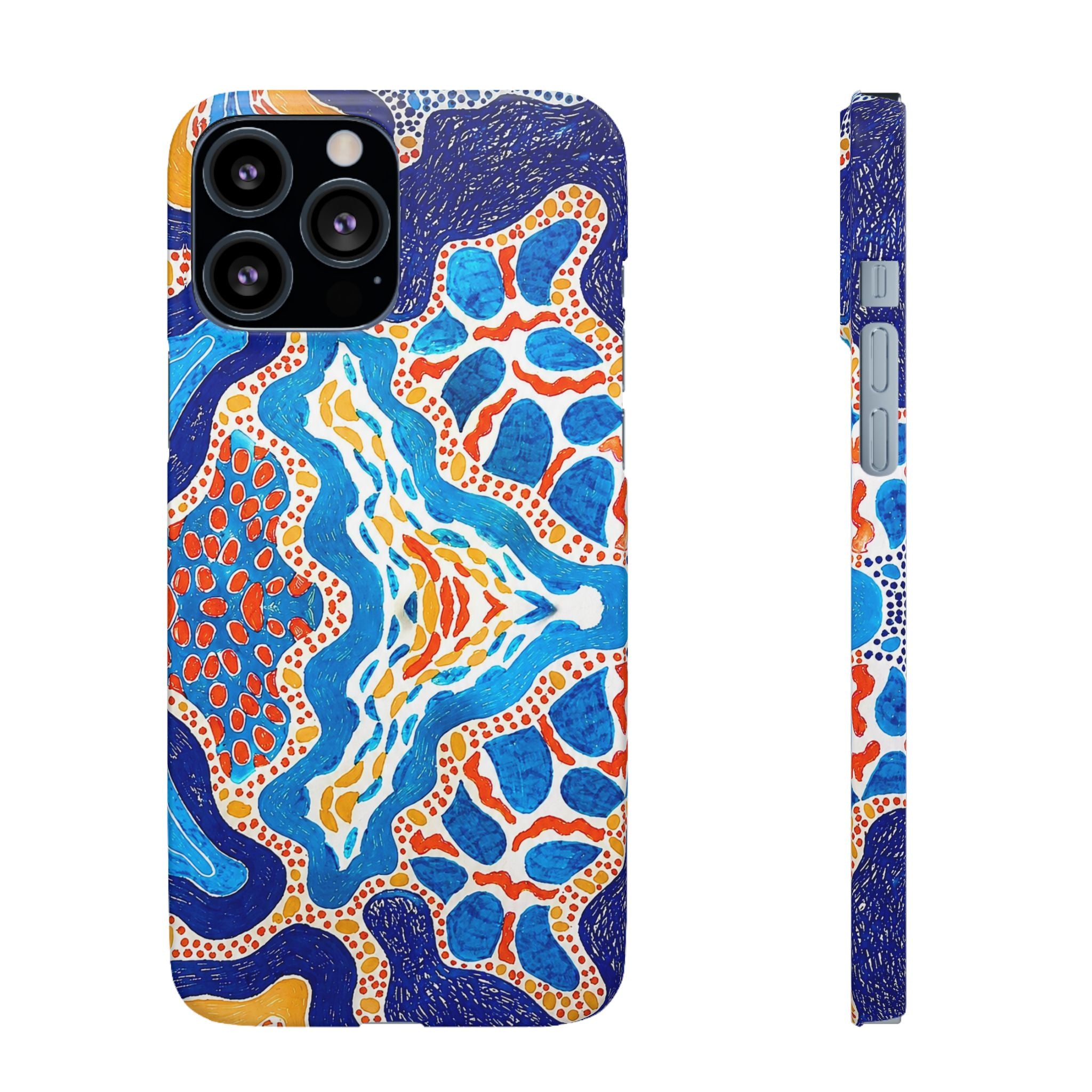 Abstract Blue Pattern Phone Case