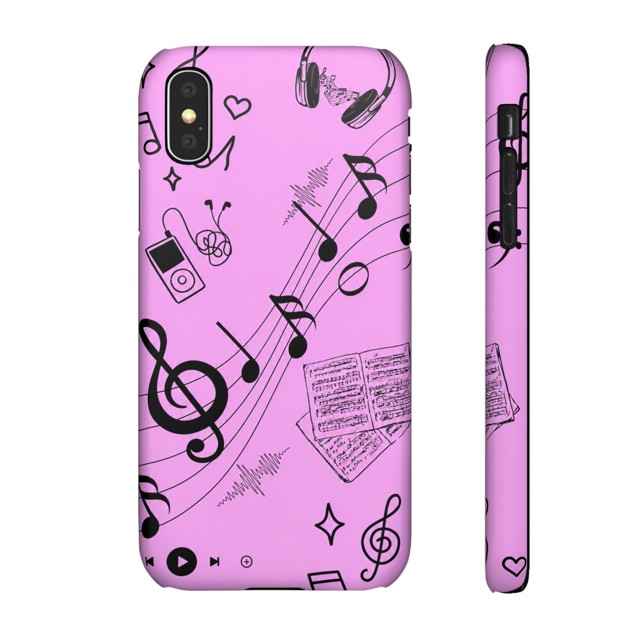 Pink Music Notes Phone Case