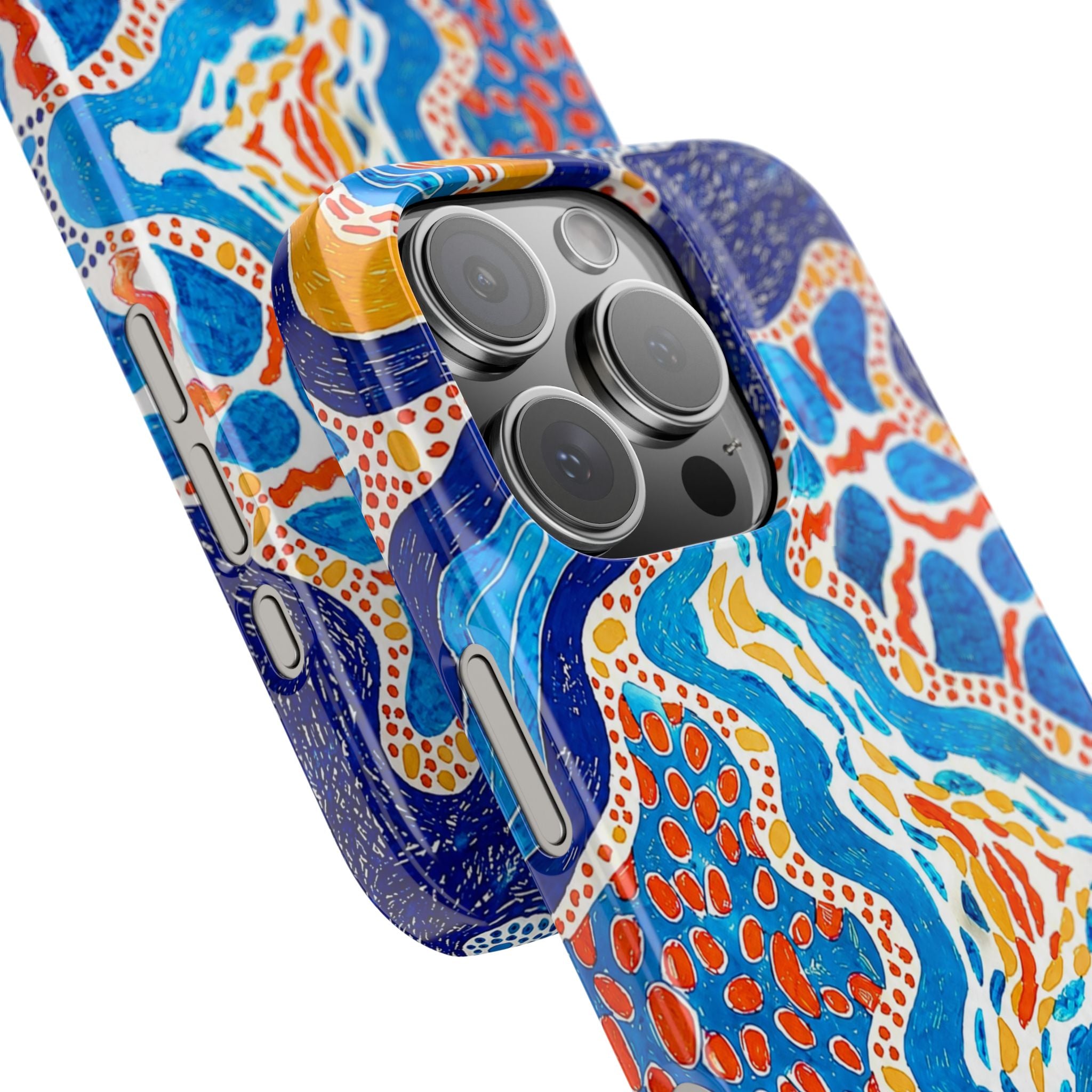 Abstract Blue Pattern Phone Case