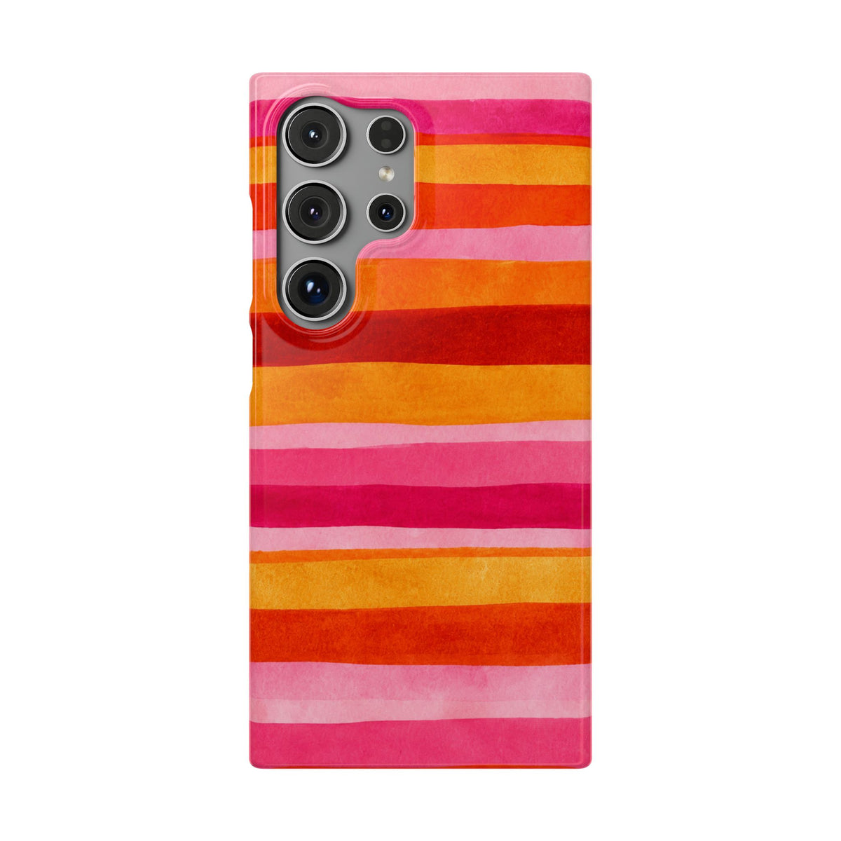 Pink Sunset Watercolor Stripes