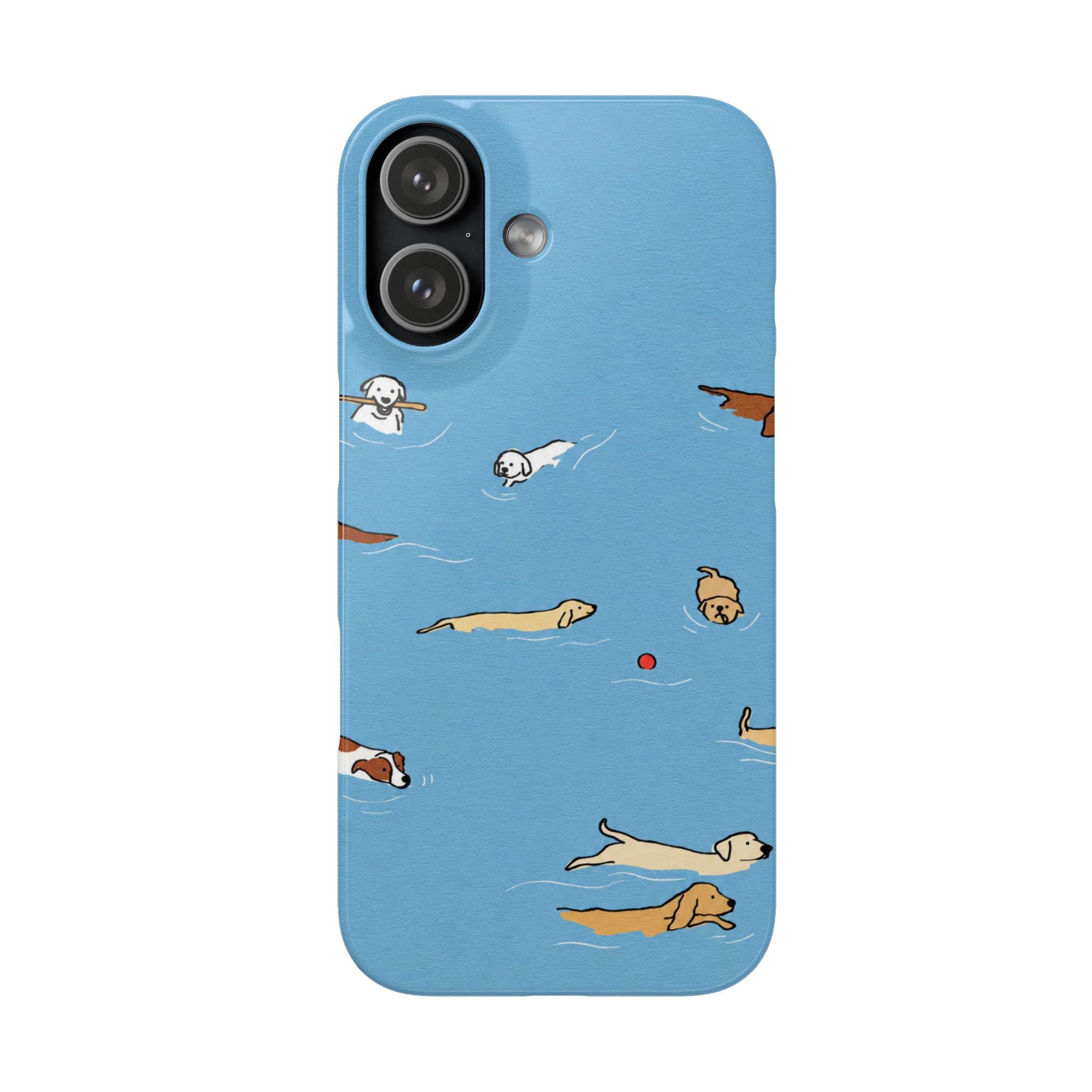 Swimming Dogs Phone Case