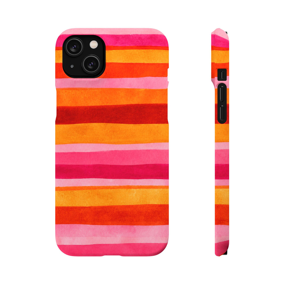 Pink Sunset Watercolor Stripes