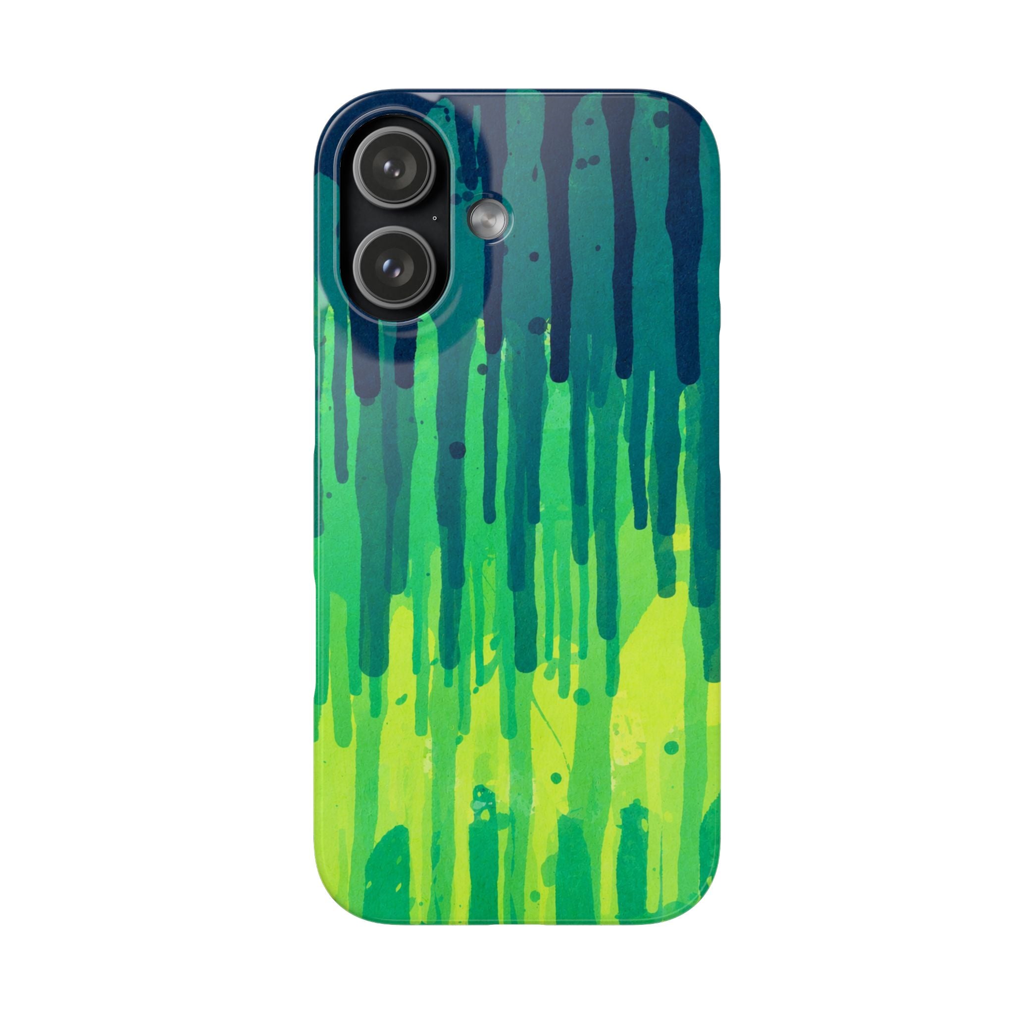 Liquid Emerald – Abstract Drip Phone Case