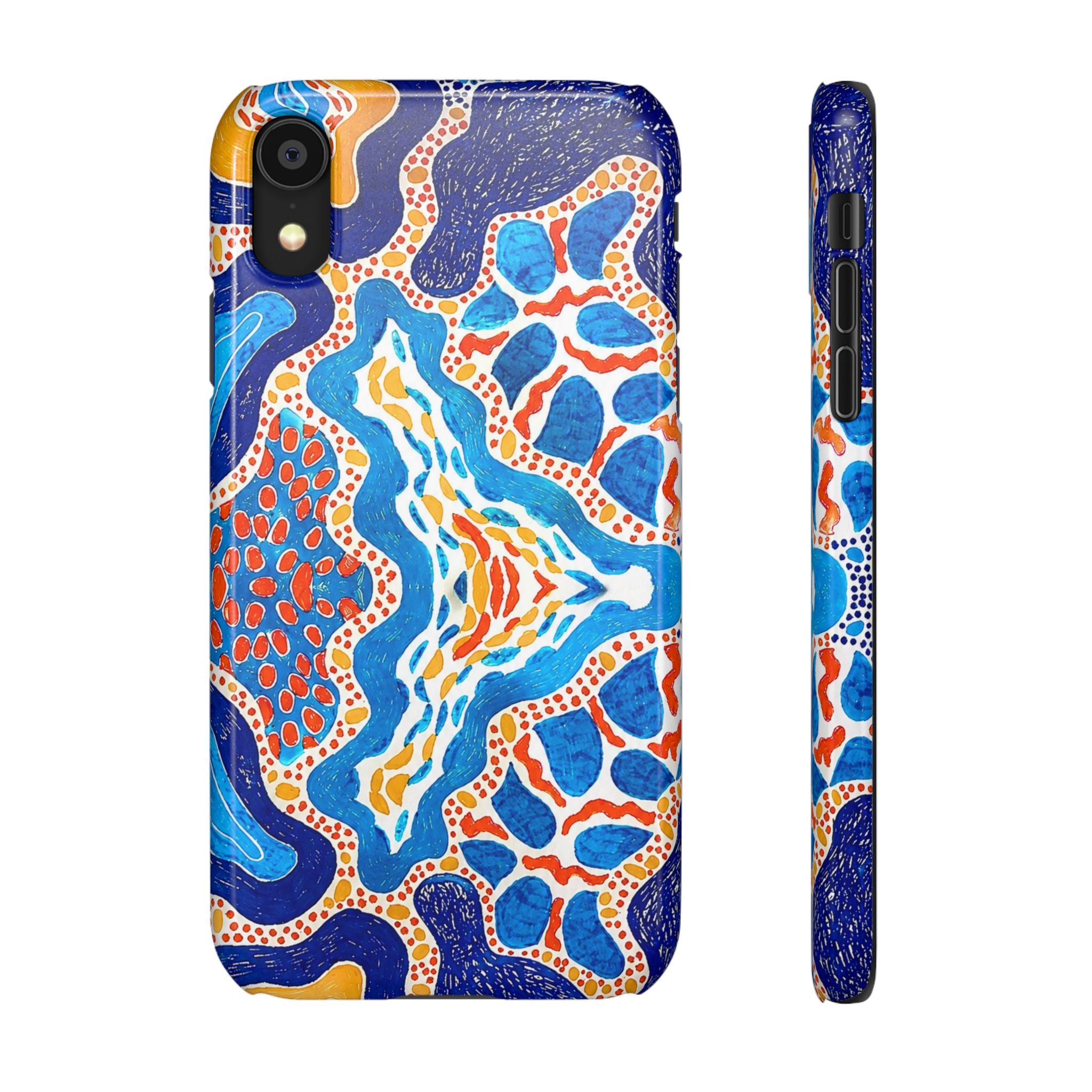 Abstract Blue Pattern Phone Case
