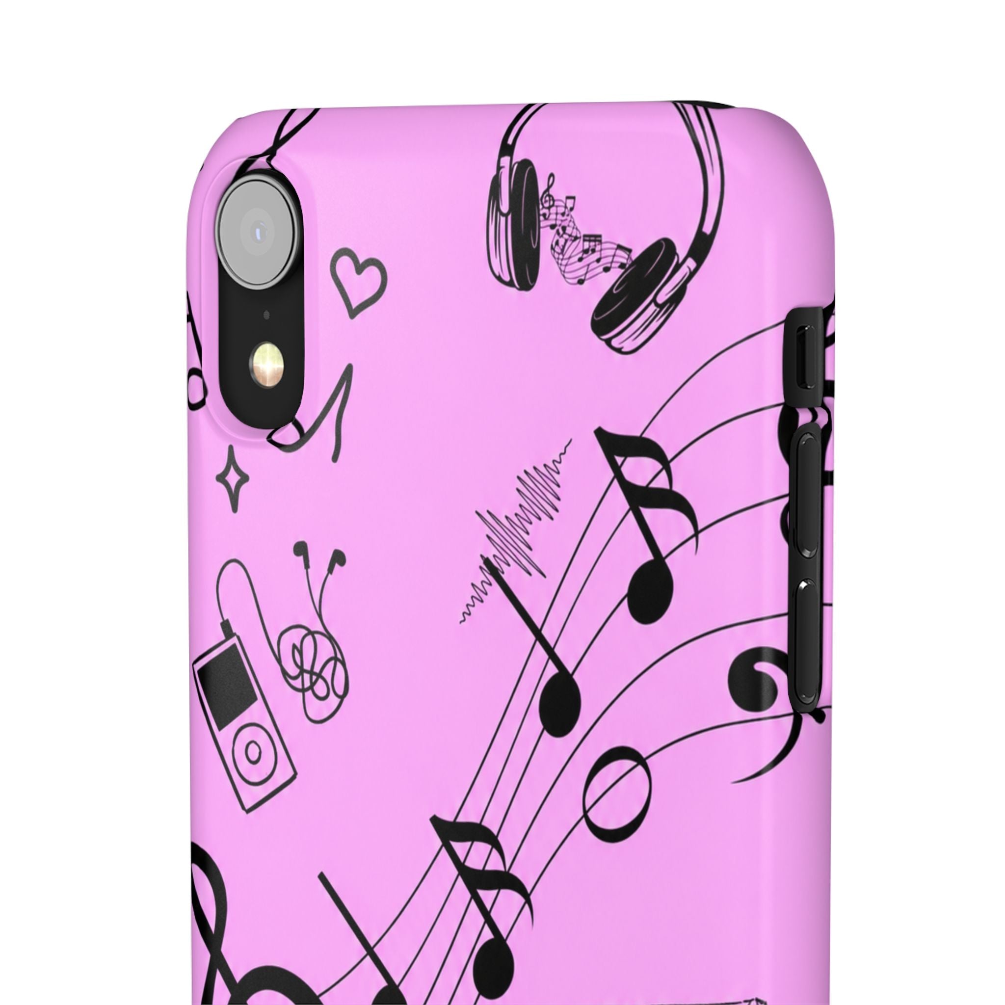 Pink Music Notes Phone Case