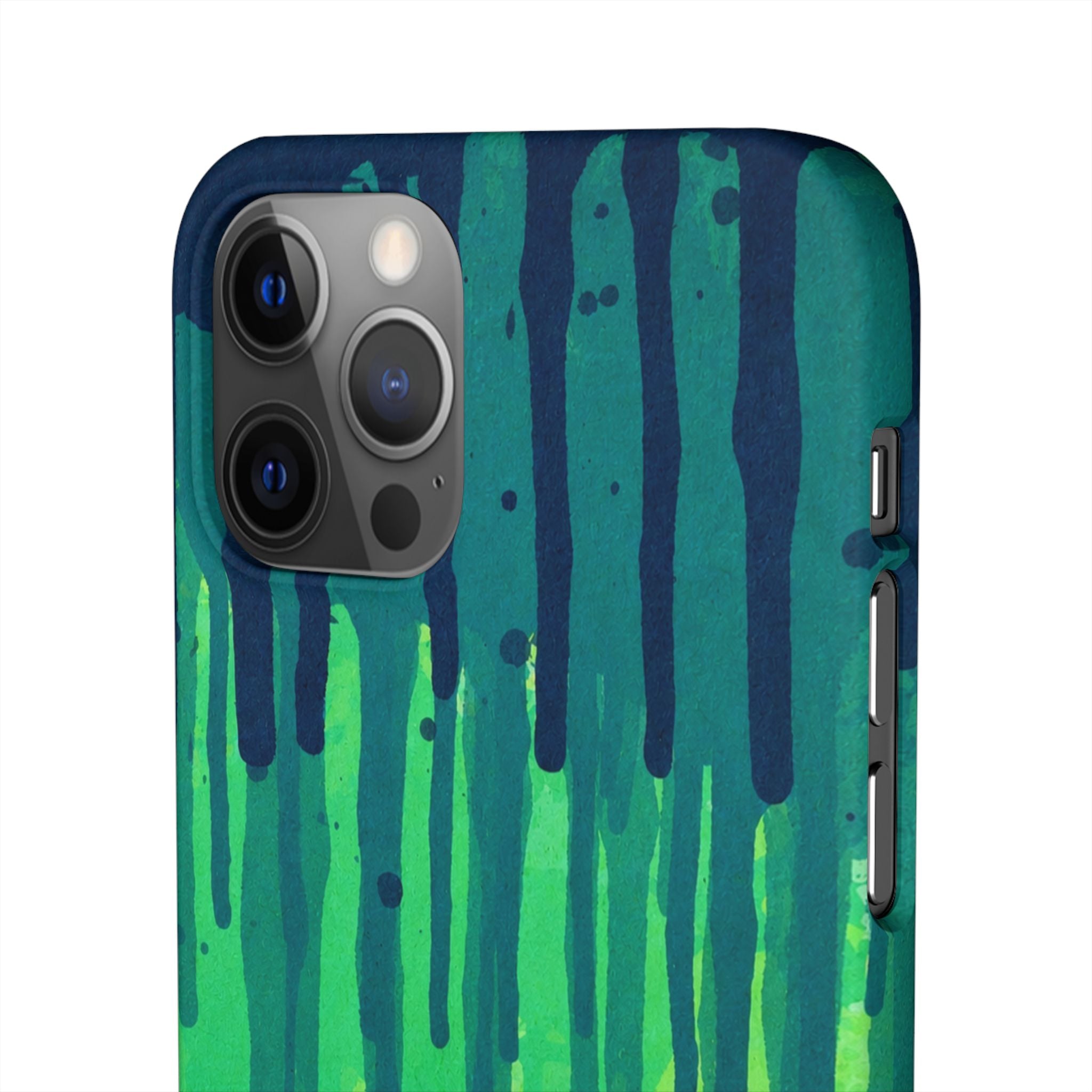 Liquid Emerald – Abstract Drip Phone Case