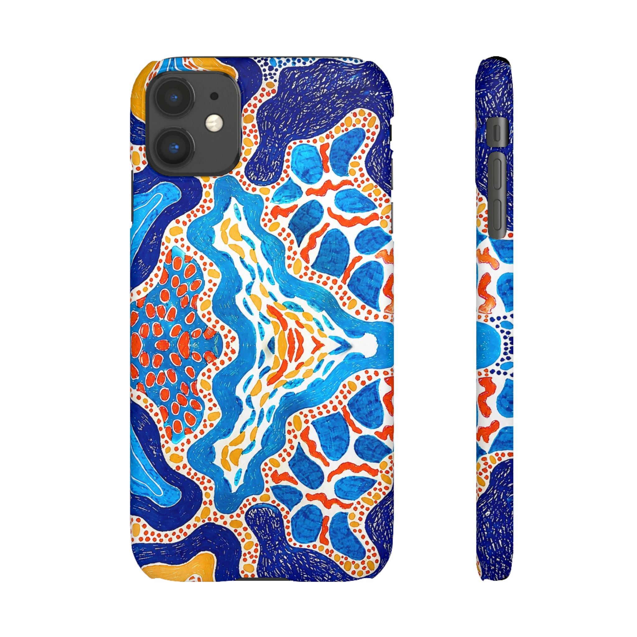Abstract Blue Pattern Phone Case