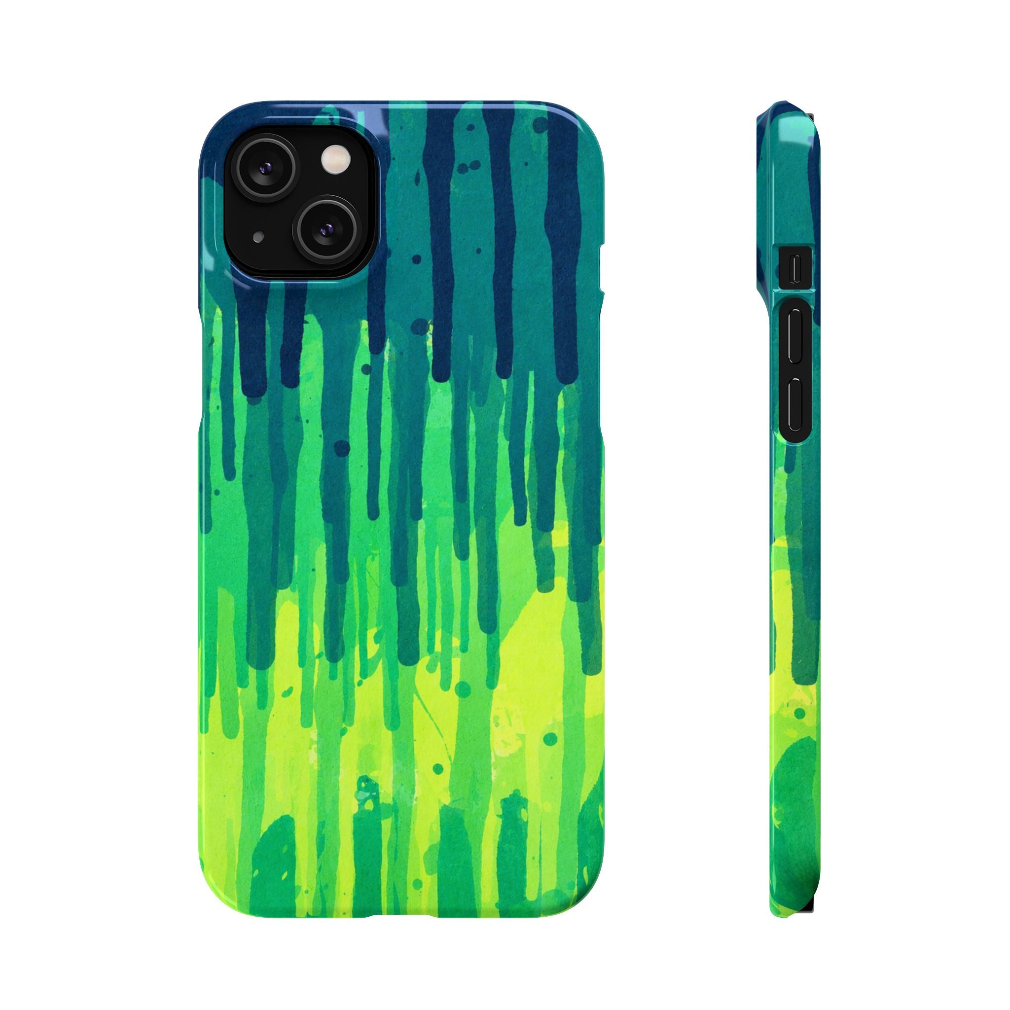 Liquid Emerald – Abstract Drip Phone Case
