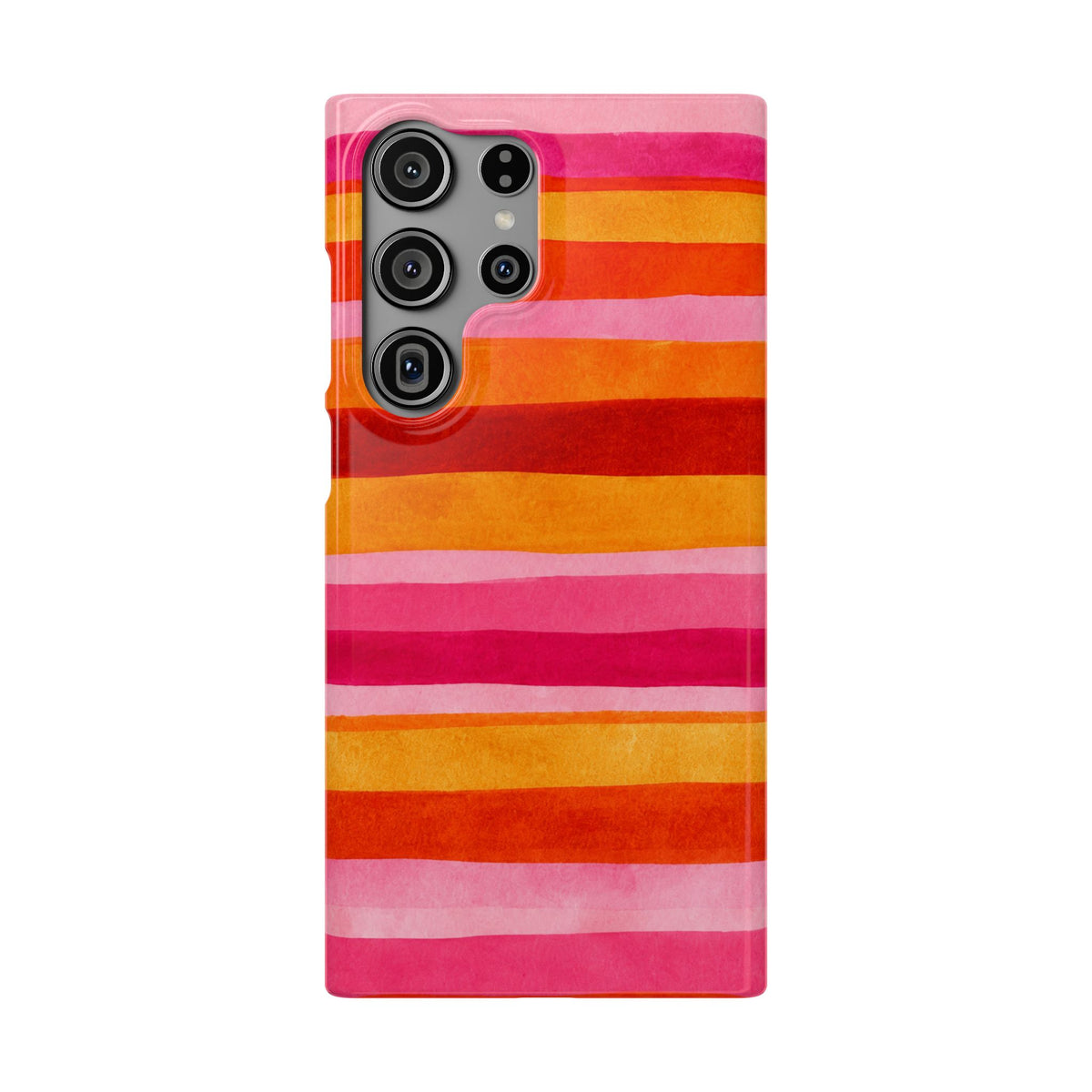 Pink Sunset Watercolor Stripes