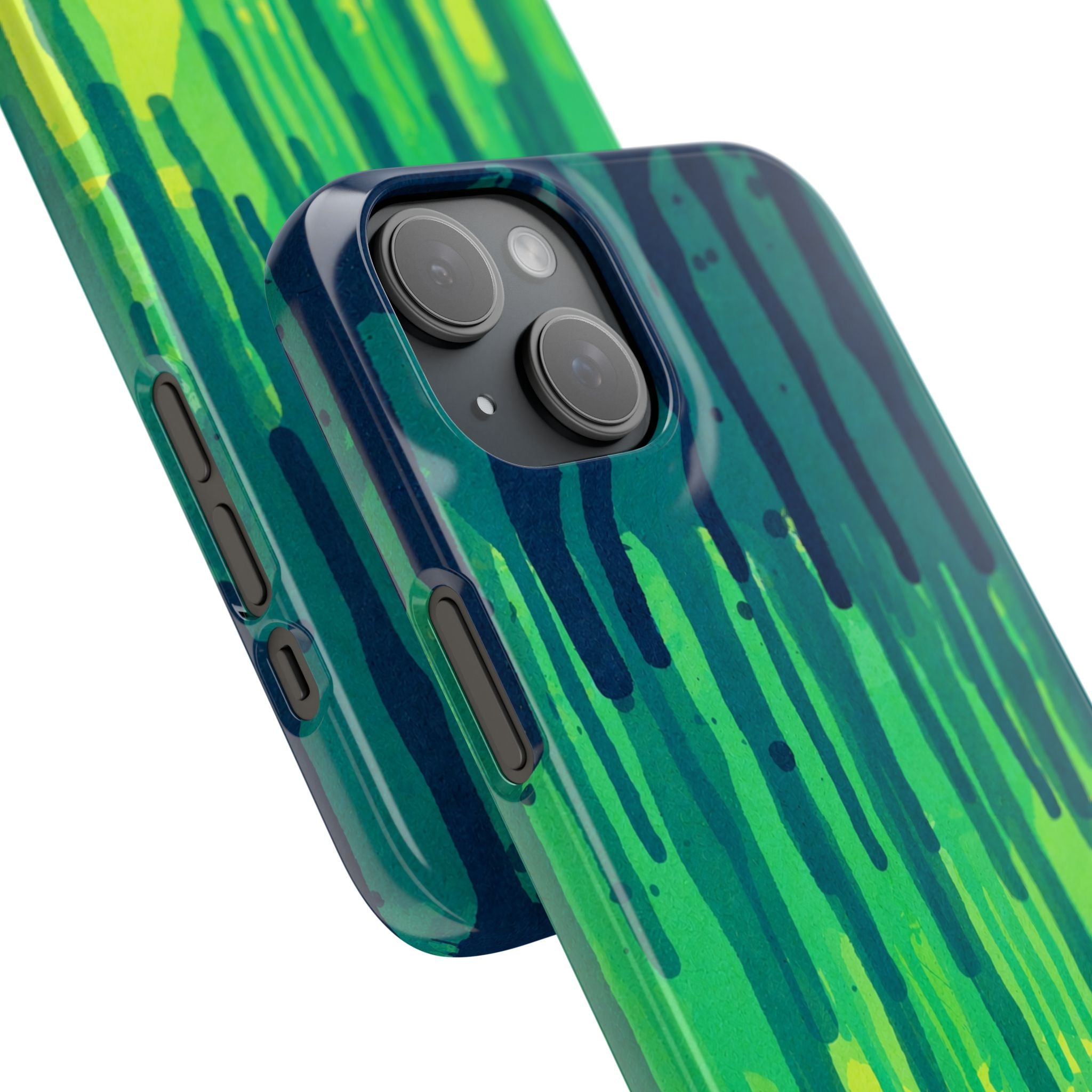 Liquid Emerald – Abstract Drip Phone Case