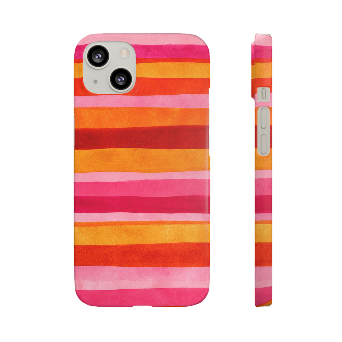 Pink Sunset Watercolor Stripes