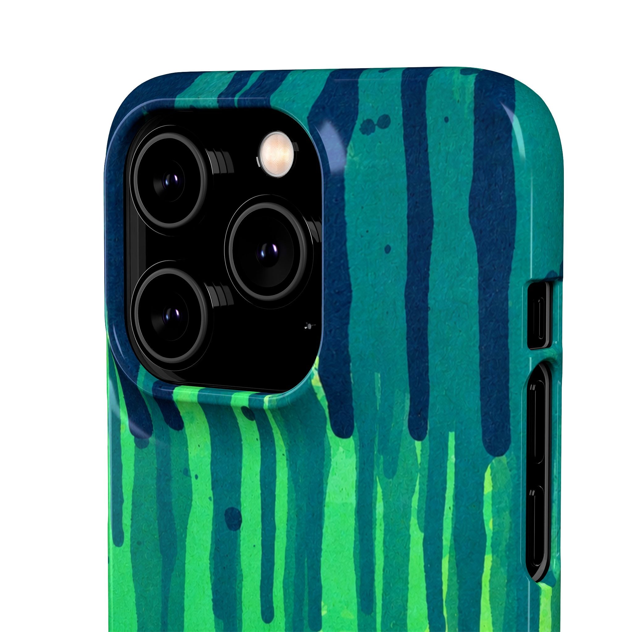 Liquid Emerald – Abstract Drip Phone Case