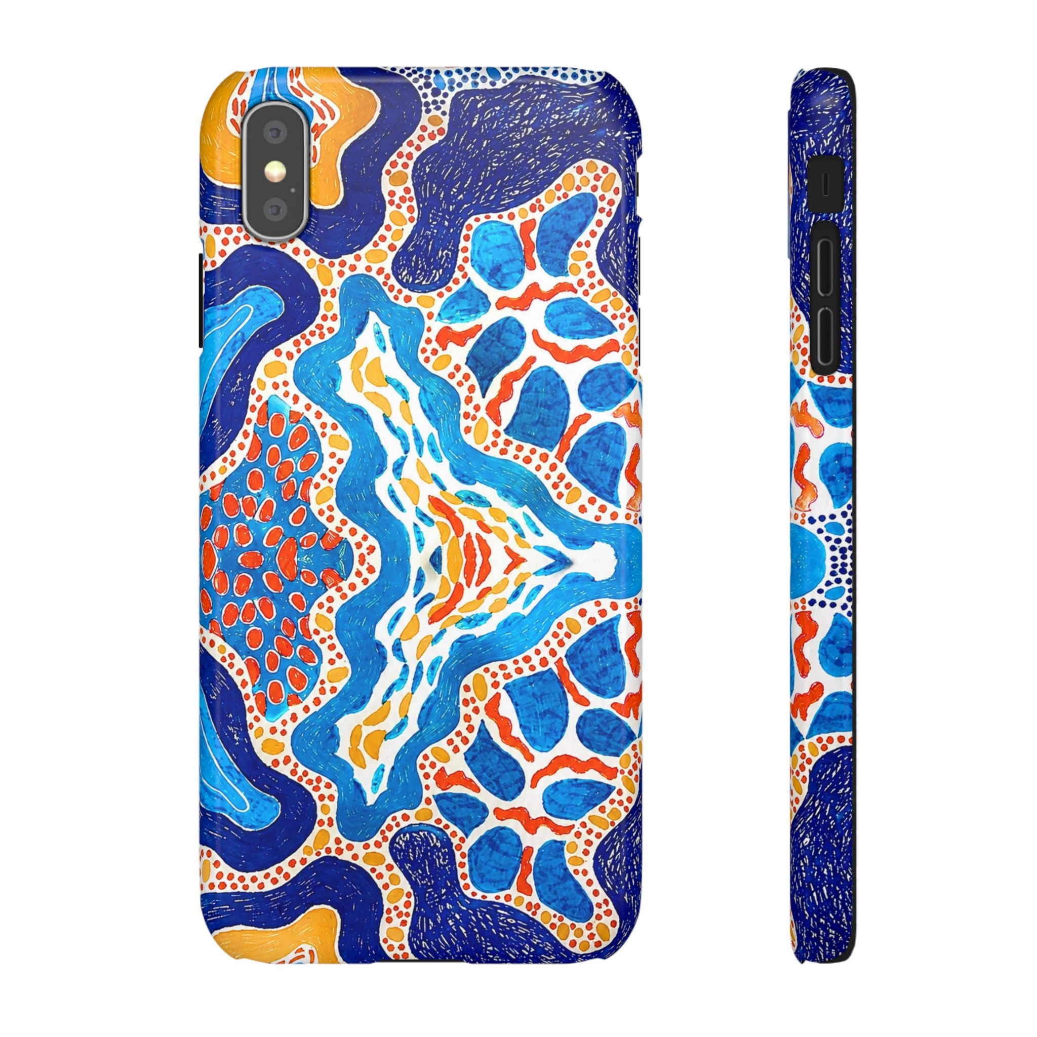 Abstract Blue Pattern Phone Case