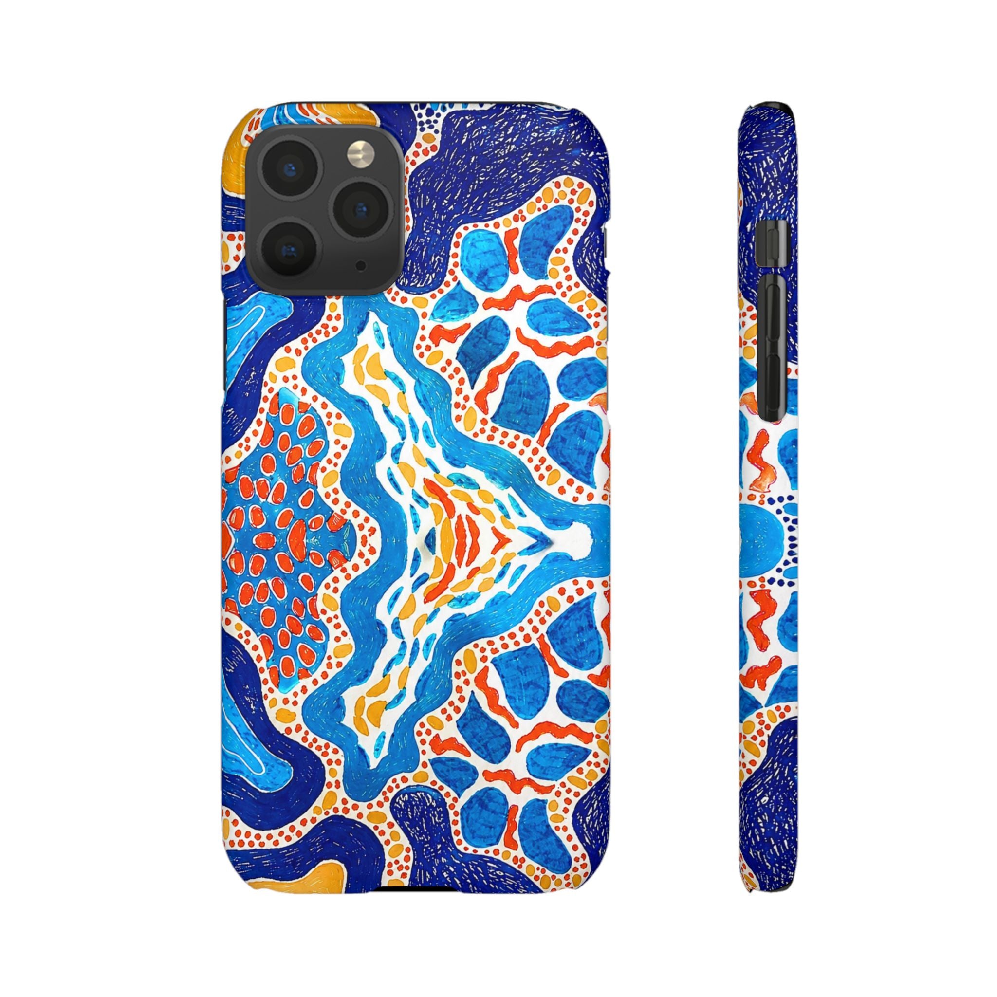 Abstract Blue Pattern Phone Case