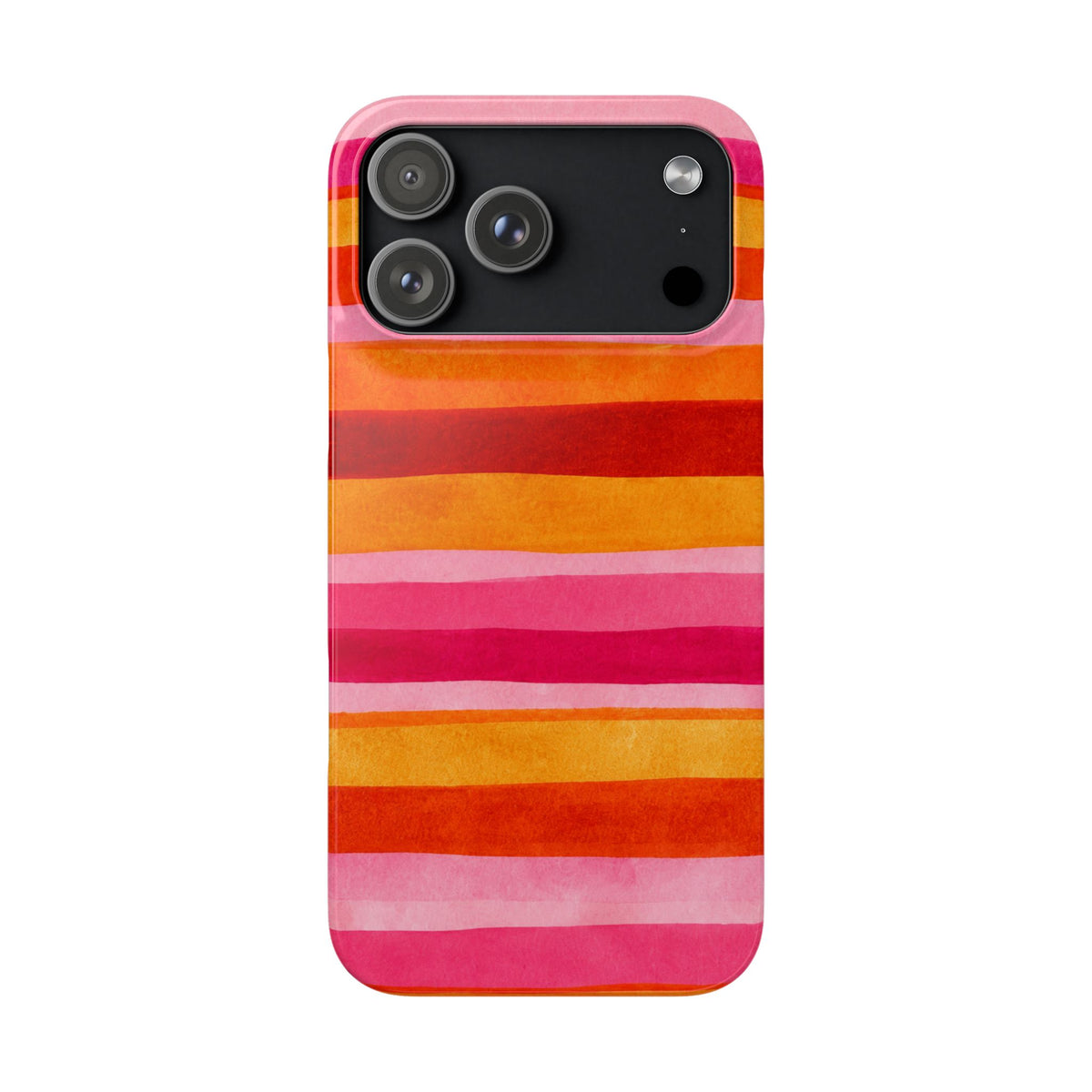 Pink Sunset Watercolor Stripes
