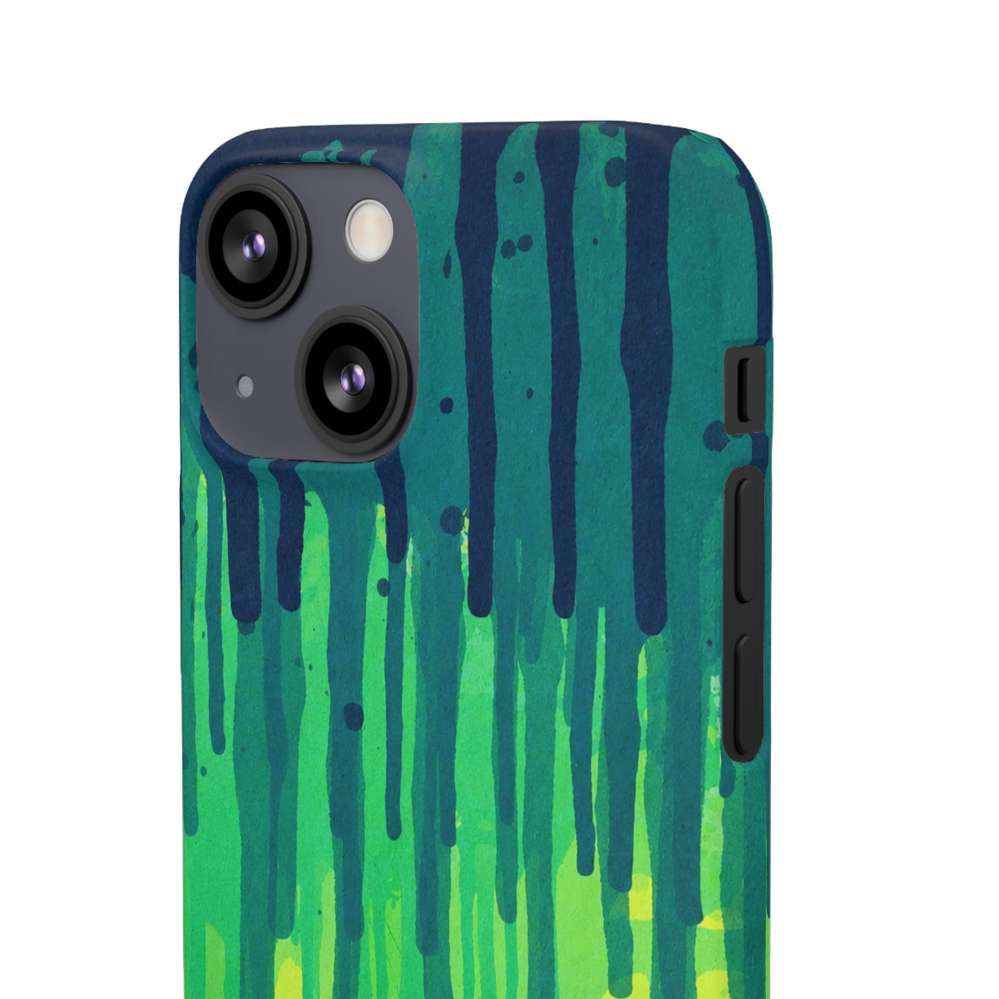 Liquid Emerald – Abstract Drip Phone Case