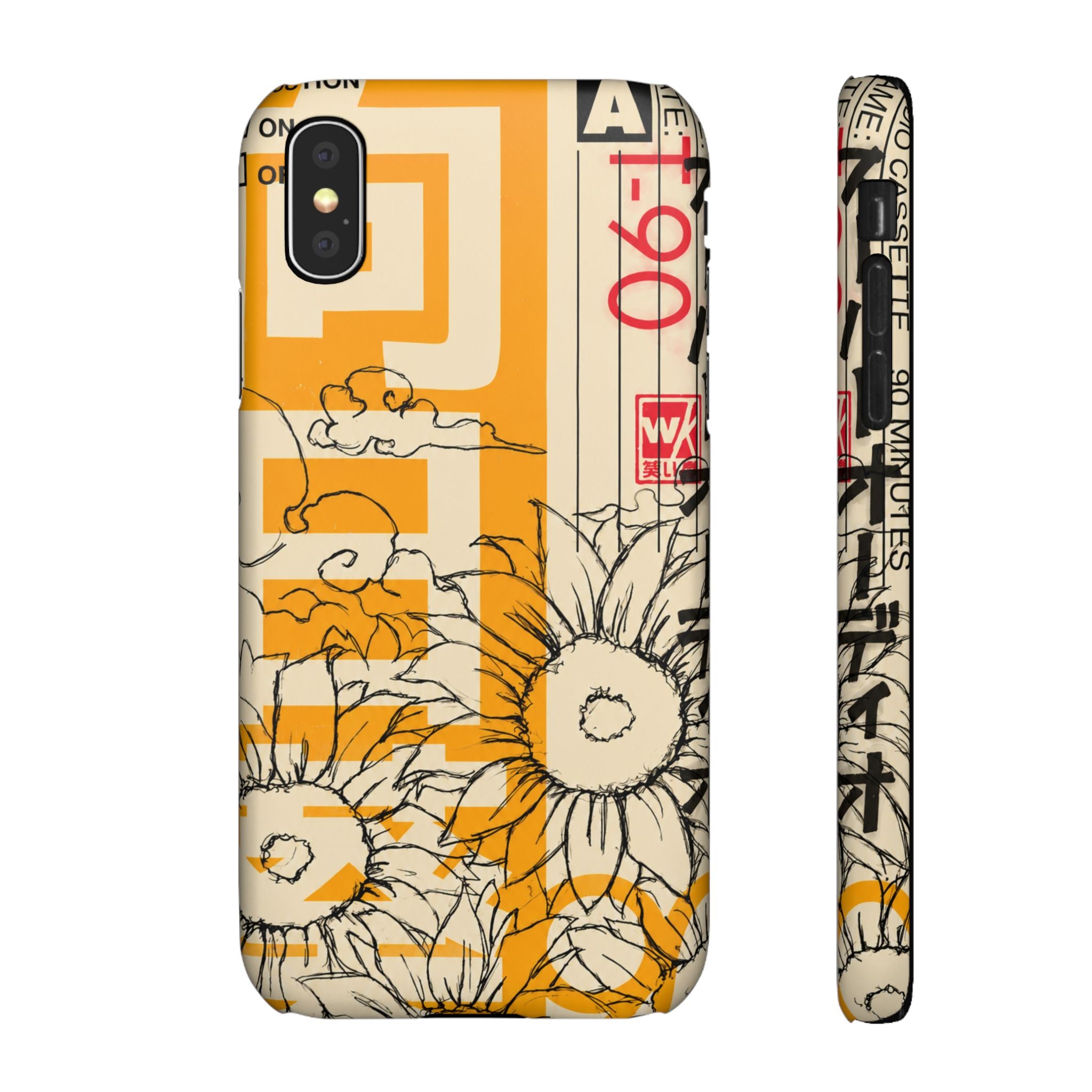 Retro Cassette Floral Phone Case