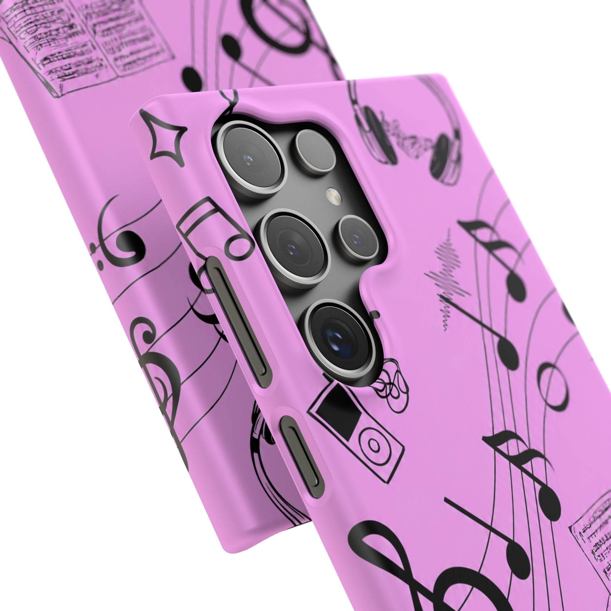Pink Music Notes Phone Case