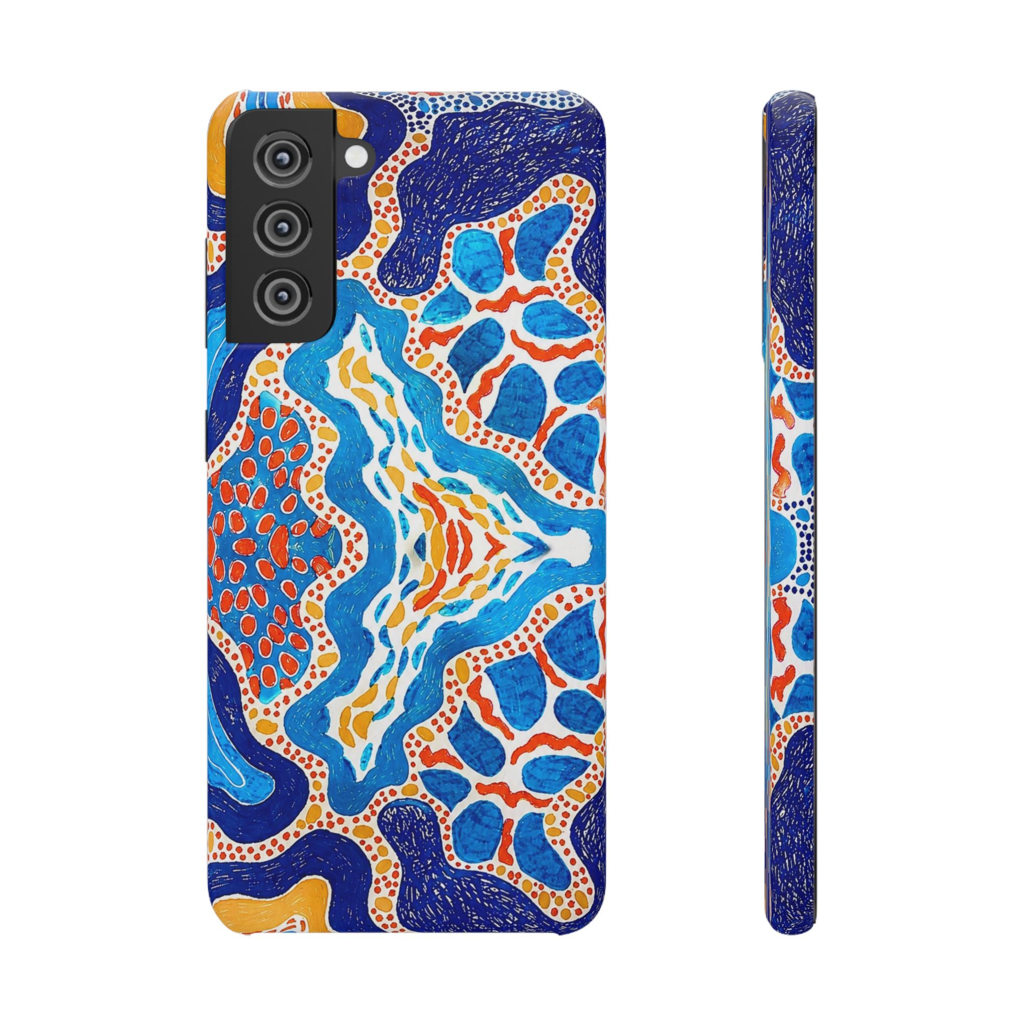 Abstract Blue Pattern Phone Case