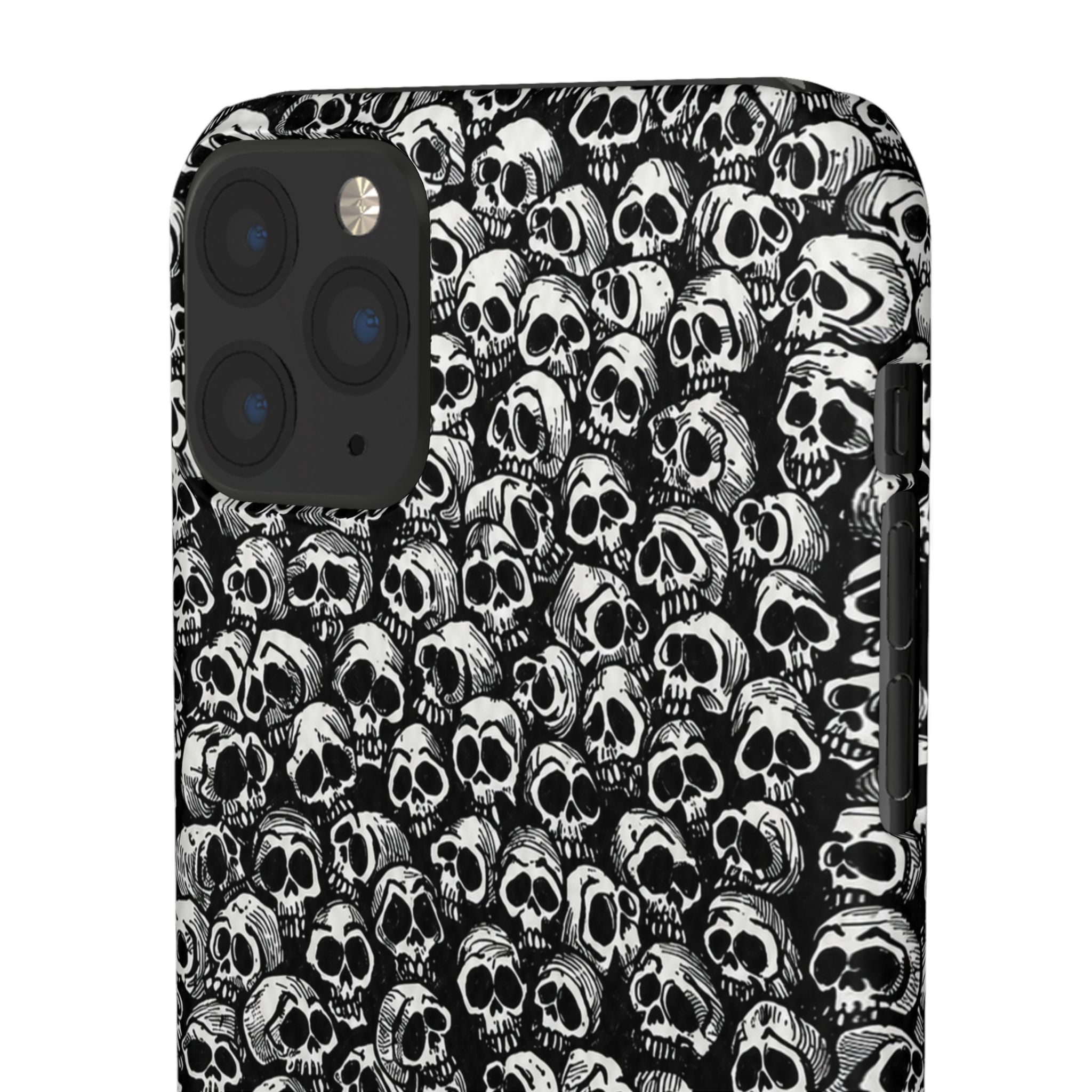 Black and White Skull Pattern Phone Case