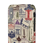 Vintage Travel Stamps Phone Case