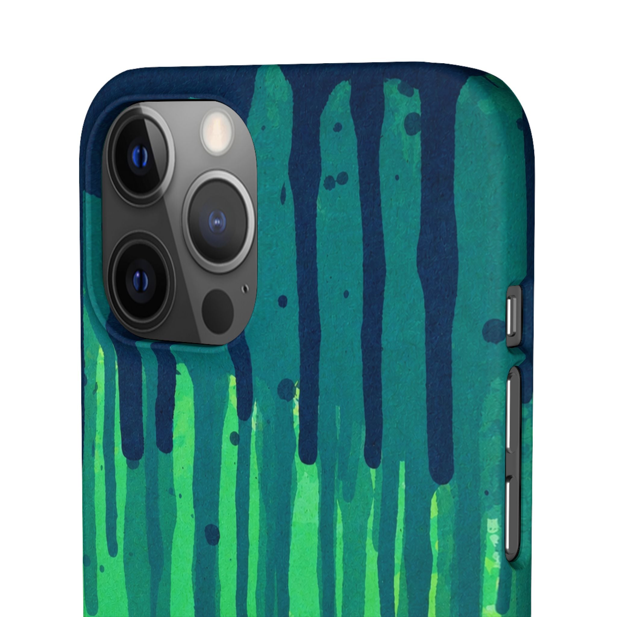 Liquid Emerald – Abstract Drip Phone Case