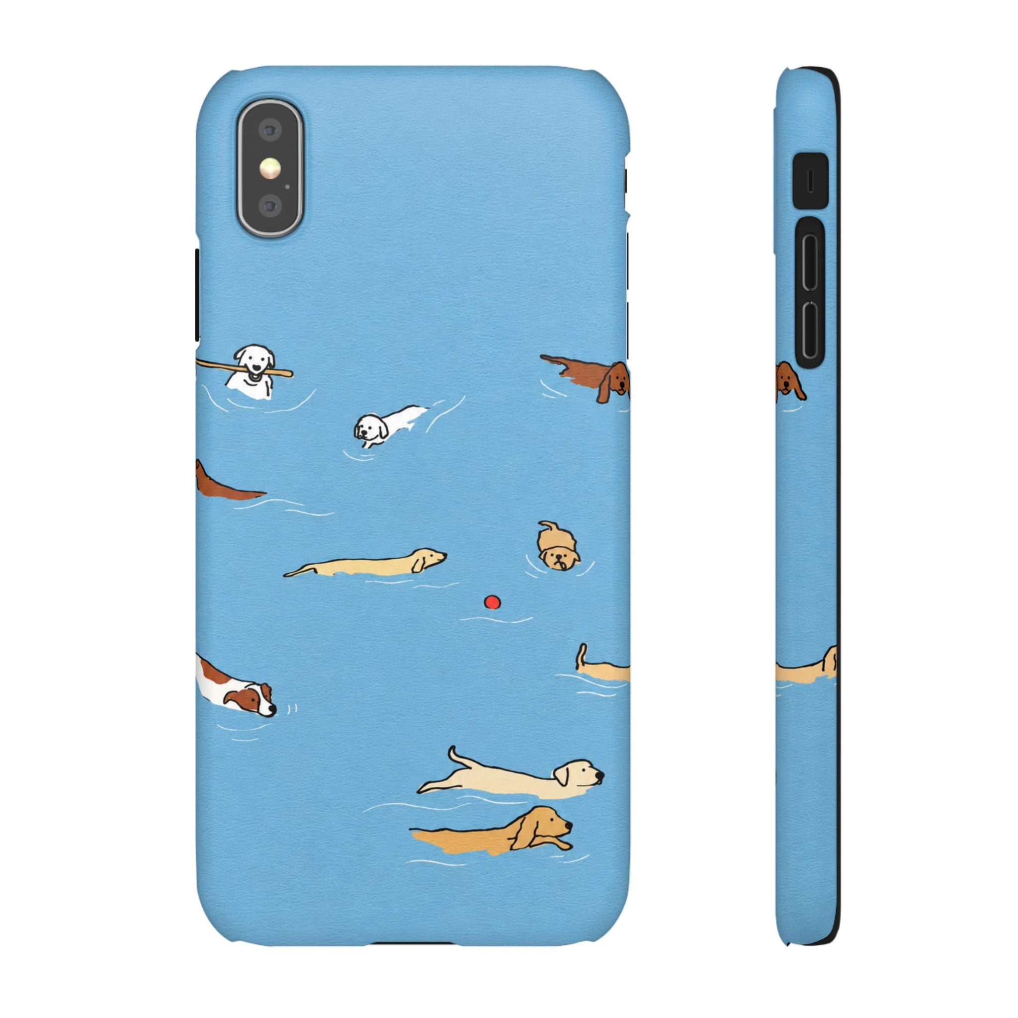Swimming Dogs Phone Case