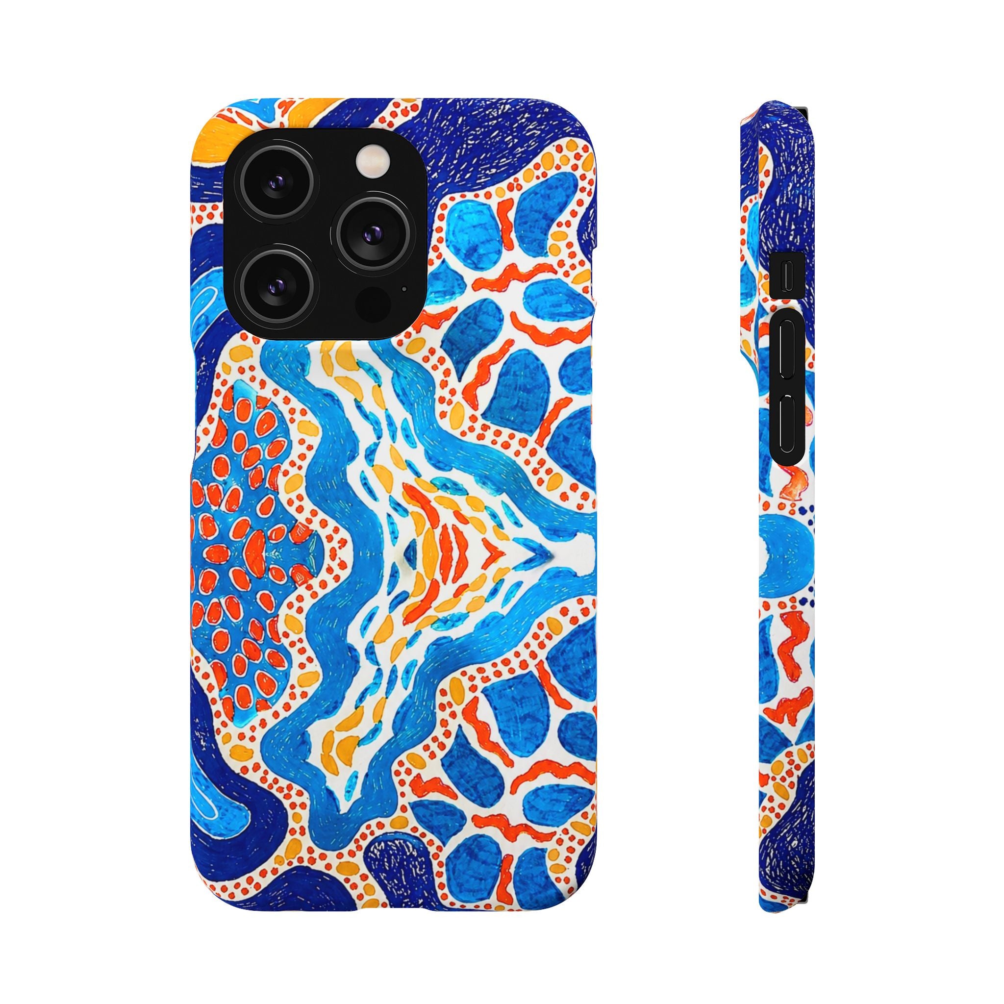 Abstract Blue Pattern Phone Case