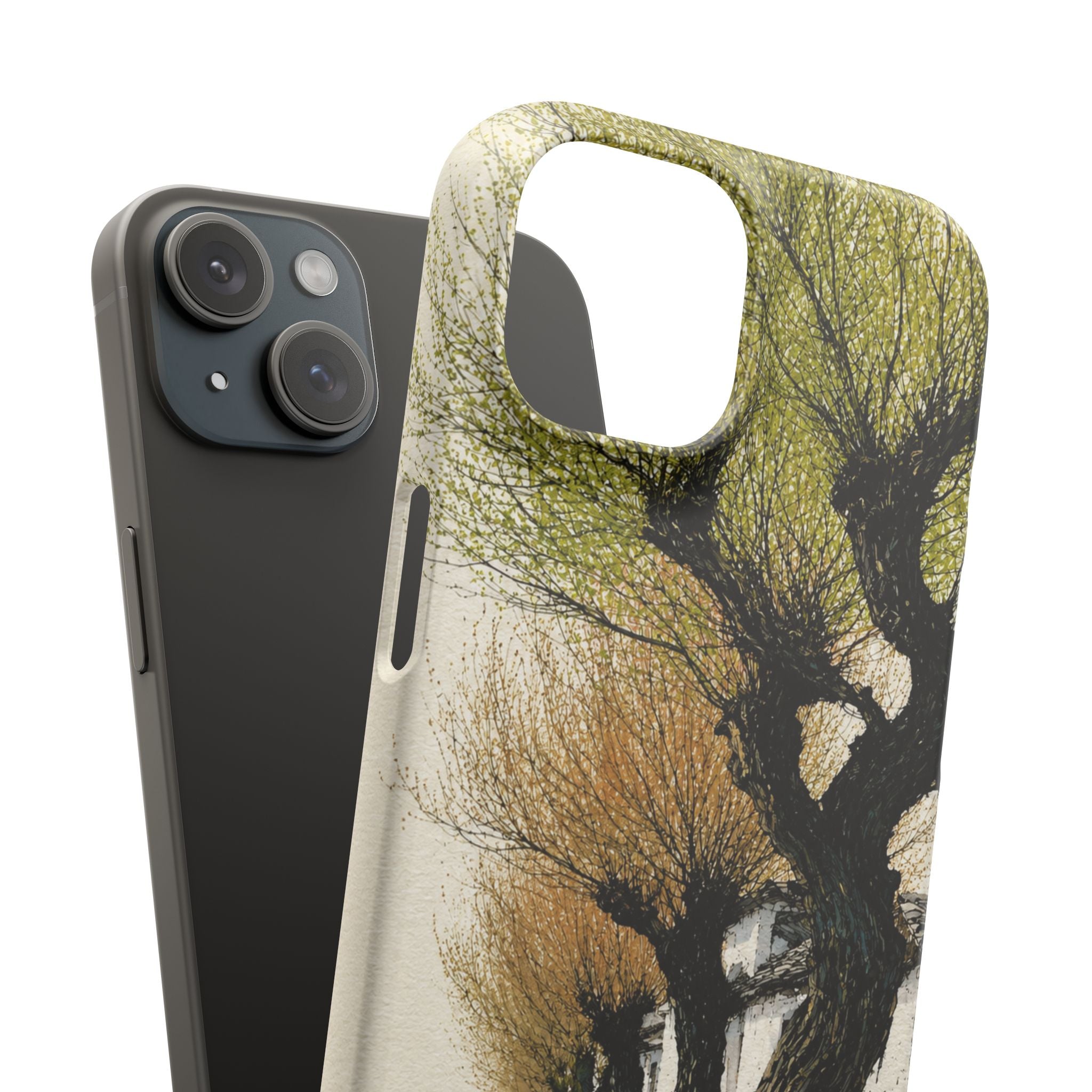 Serene Willow Landscape Phone Case